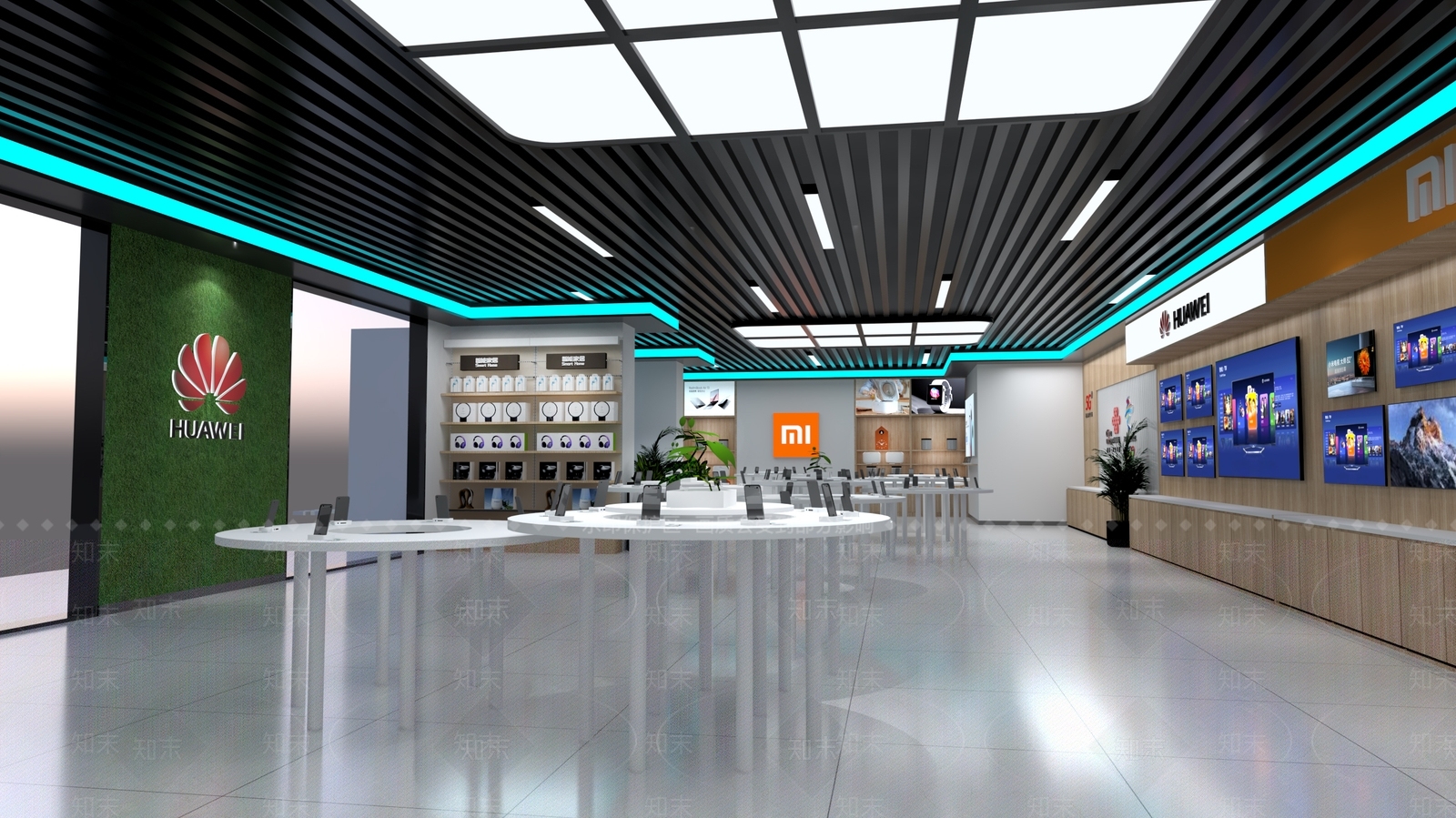 现代手机专卖店SU模型下载【ID:1158625654】