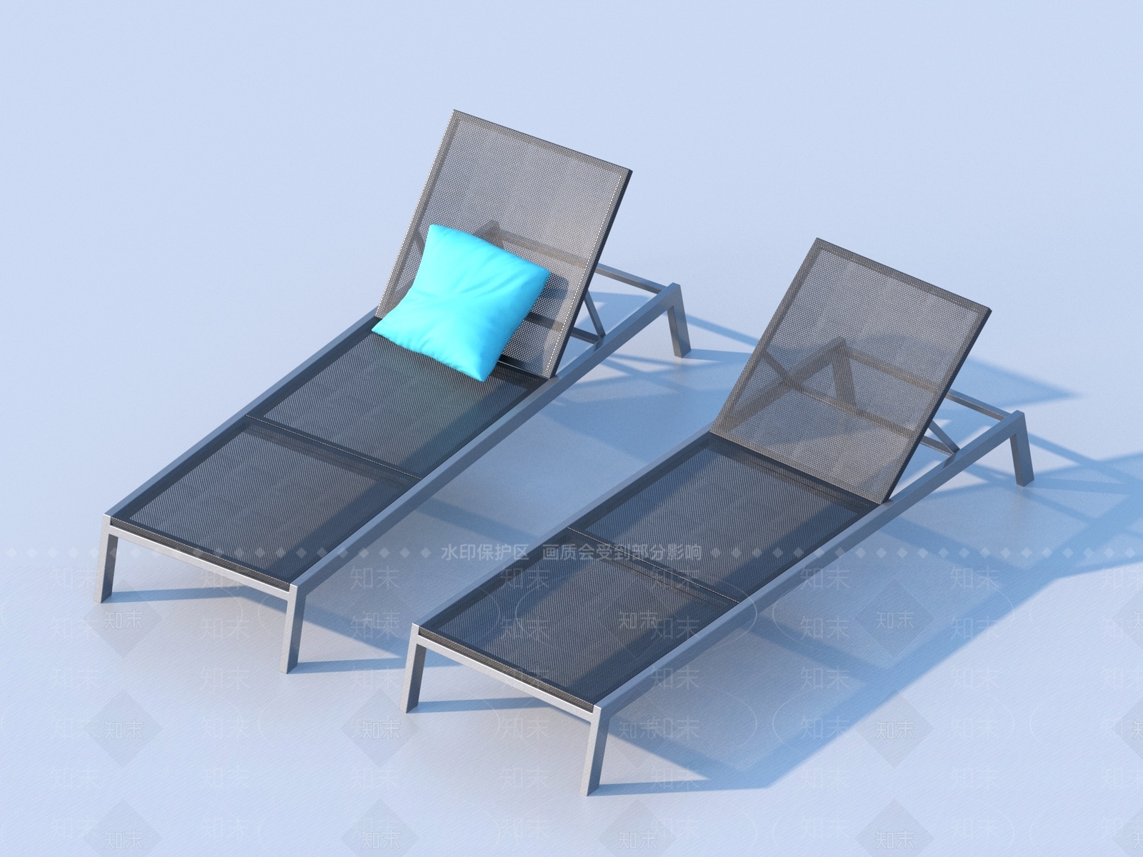 现代躺椅3D模型下载【ID:1158627933】