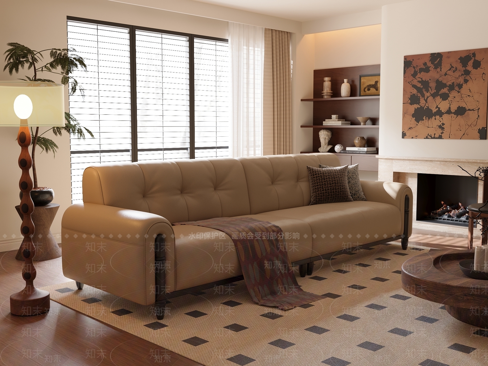 法式中古风多人沙发3D模型下载【ID:1158629402】