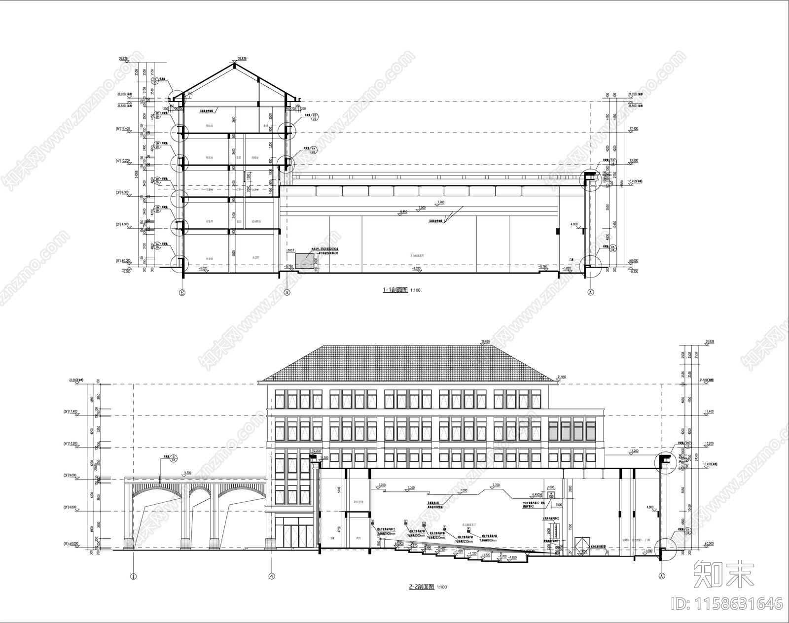 某高校演艺中心建cad施工图下载【ID:1158631646】