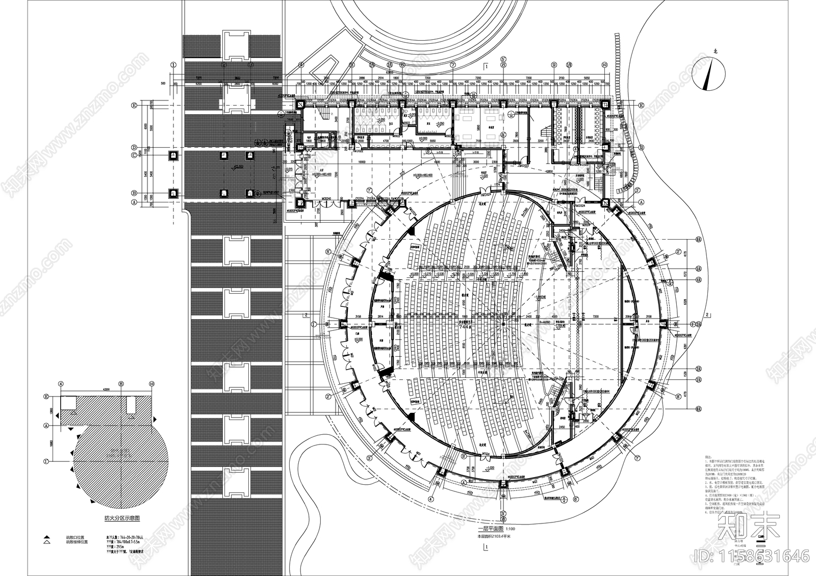 某高校演艺中心建cad施工图下载【ID:1158631646】