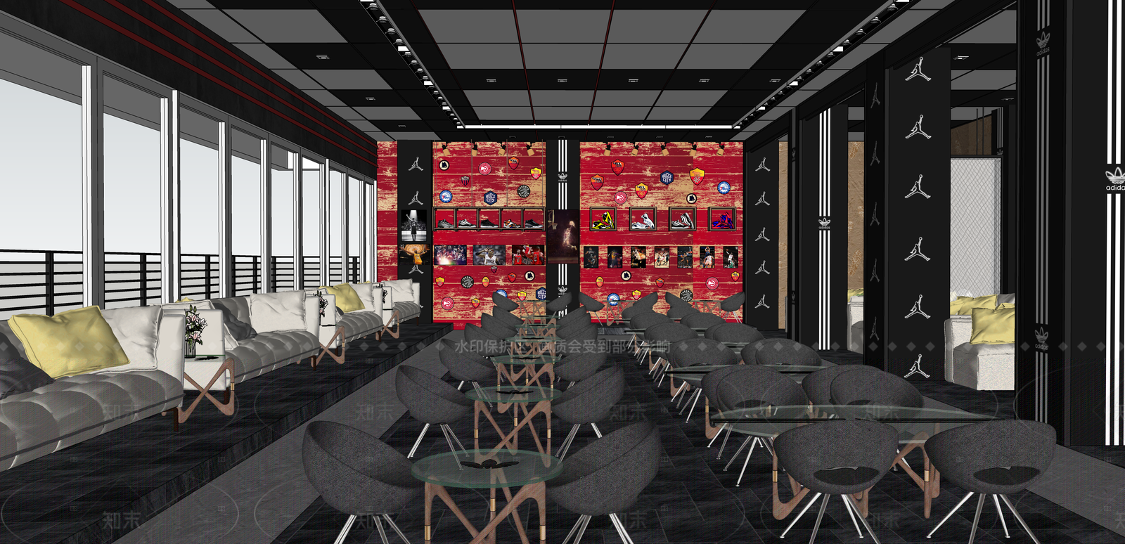 工业中餐厅SU模型下载【ID:1215975136】
