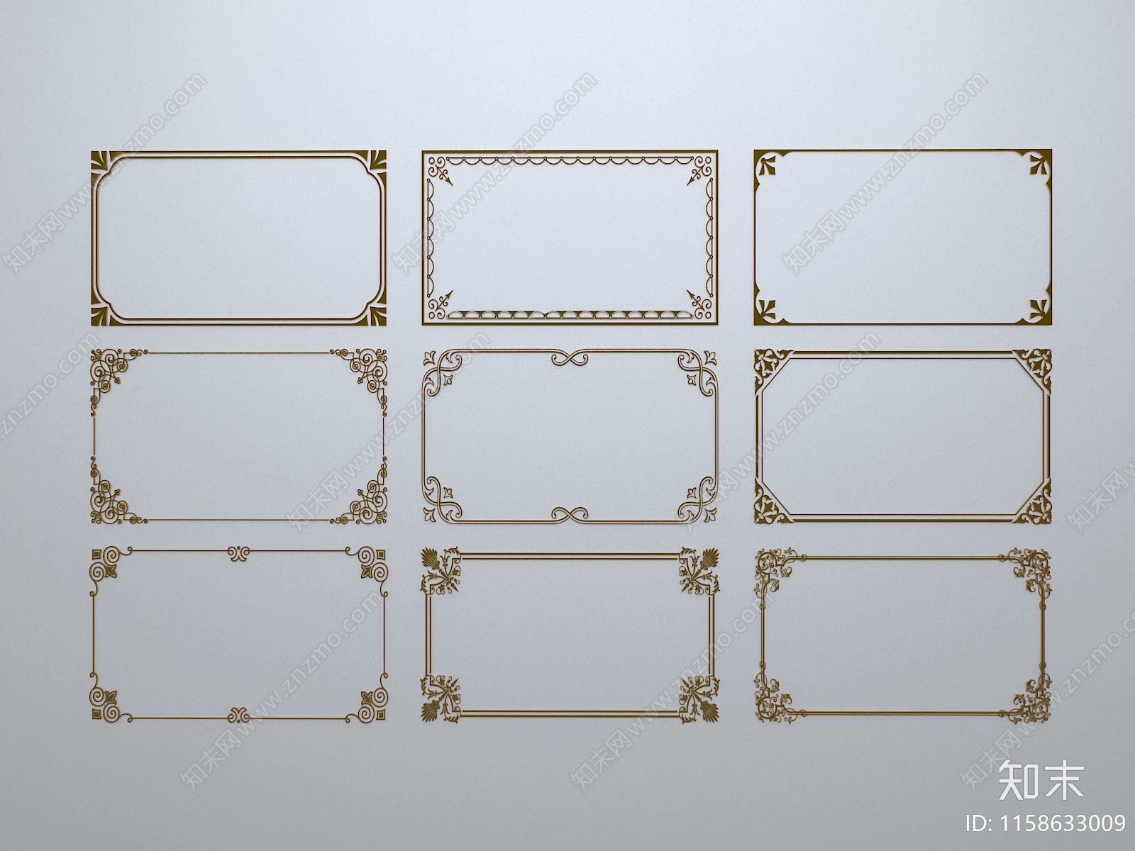 欧式古典雕花3D模型下载【ID:1158633009】