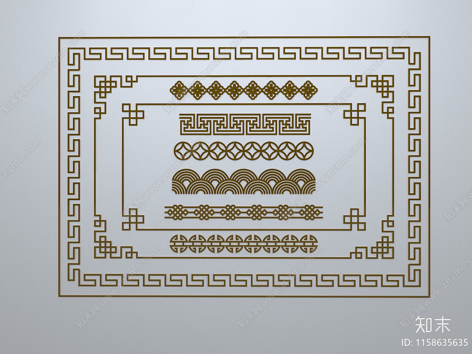 新中式雕花3D模型下载【ID:1158635635】
