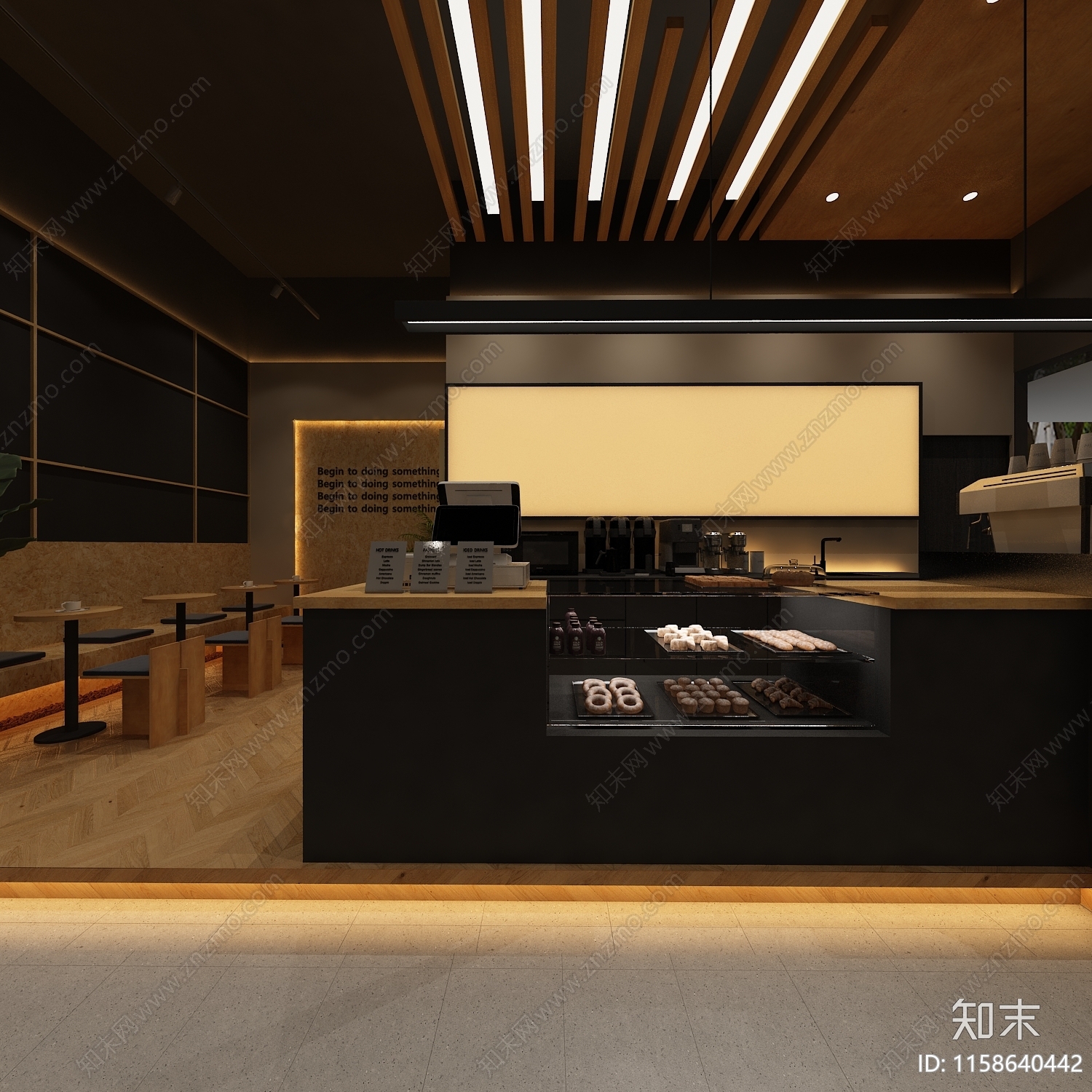 现代咖啡店3D模型下载【ID:1158640442】