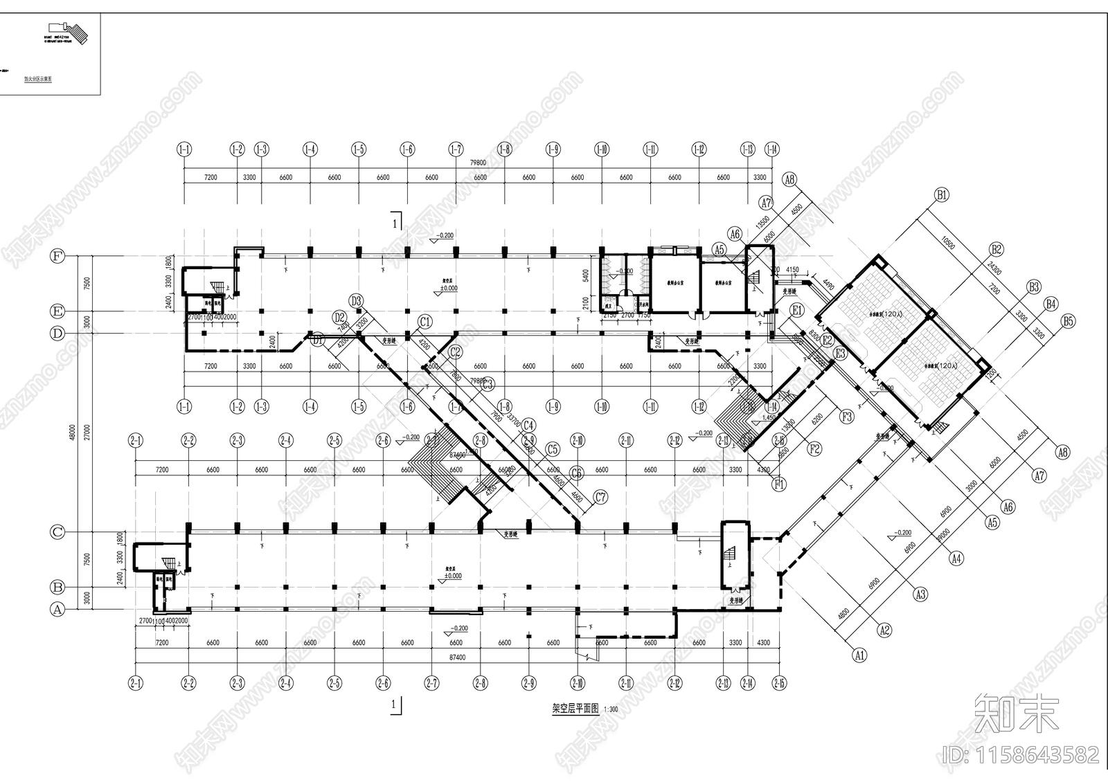 教学楼建筑图cad施工图下载【ID:1158643582】