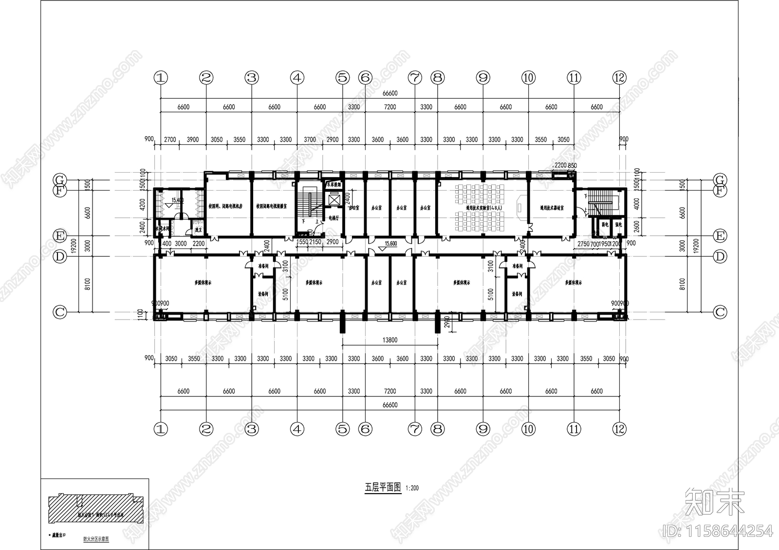 学校实验楼建筑图cad施工图下载【ID:1158644254】