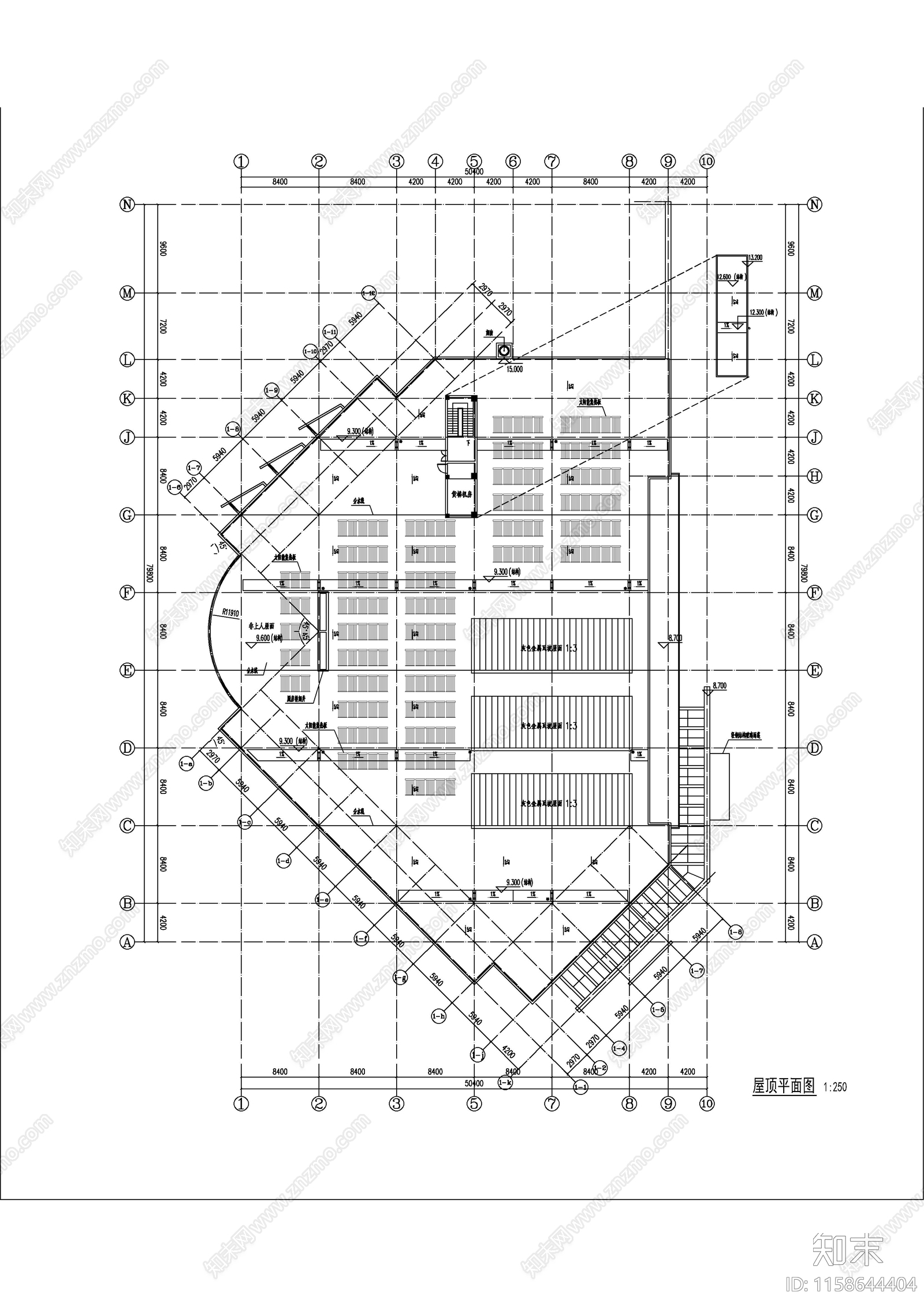 食堂建筑图cad施工图下载【ID:1158644404】