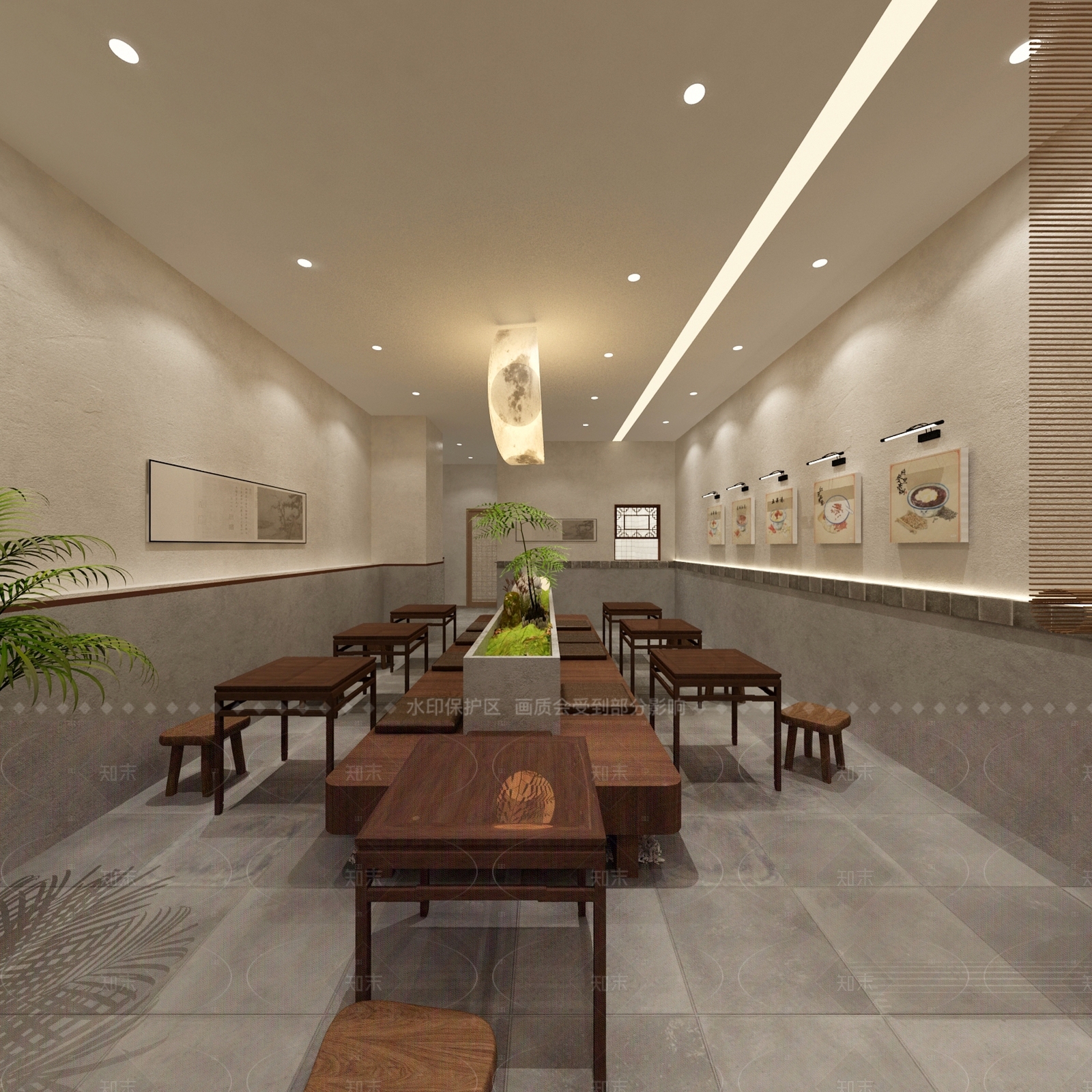 新中式茶馆3D模型下载【ID:1214412439】