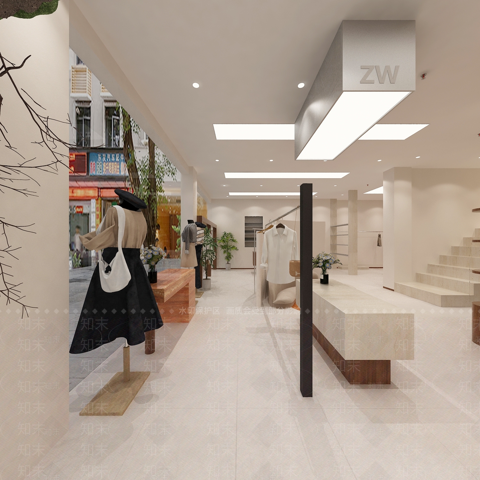 现代服装店3D模型下载【ID:1158649160】