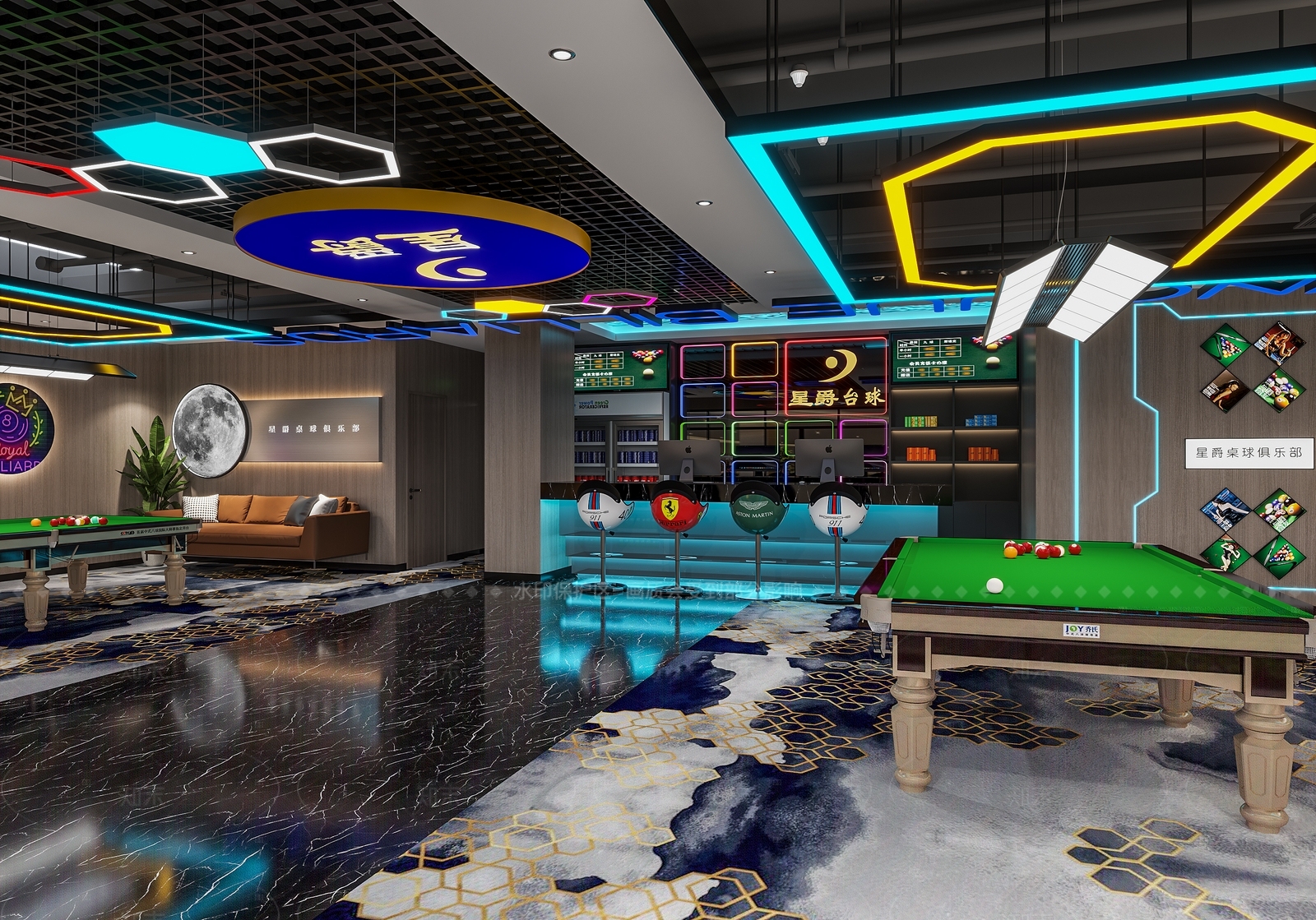 工业风商场3D模型下载【ID:1214412595】