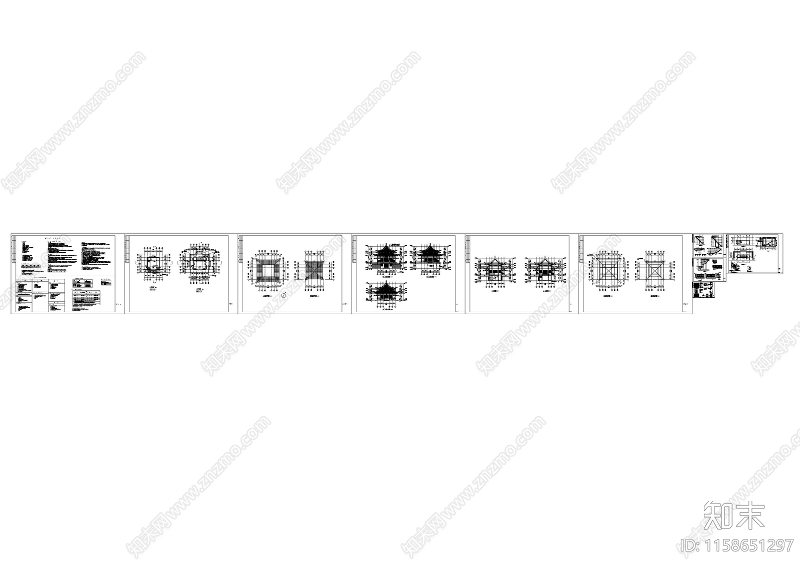 古建筑阁楼cad施工图下载【ID:1158651297】