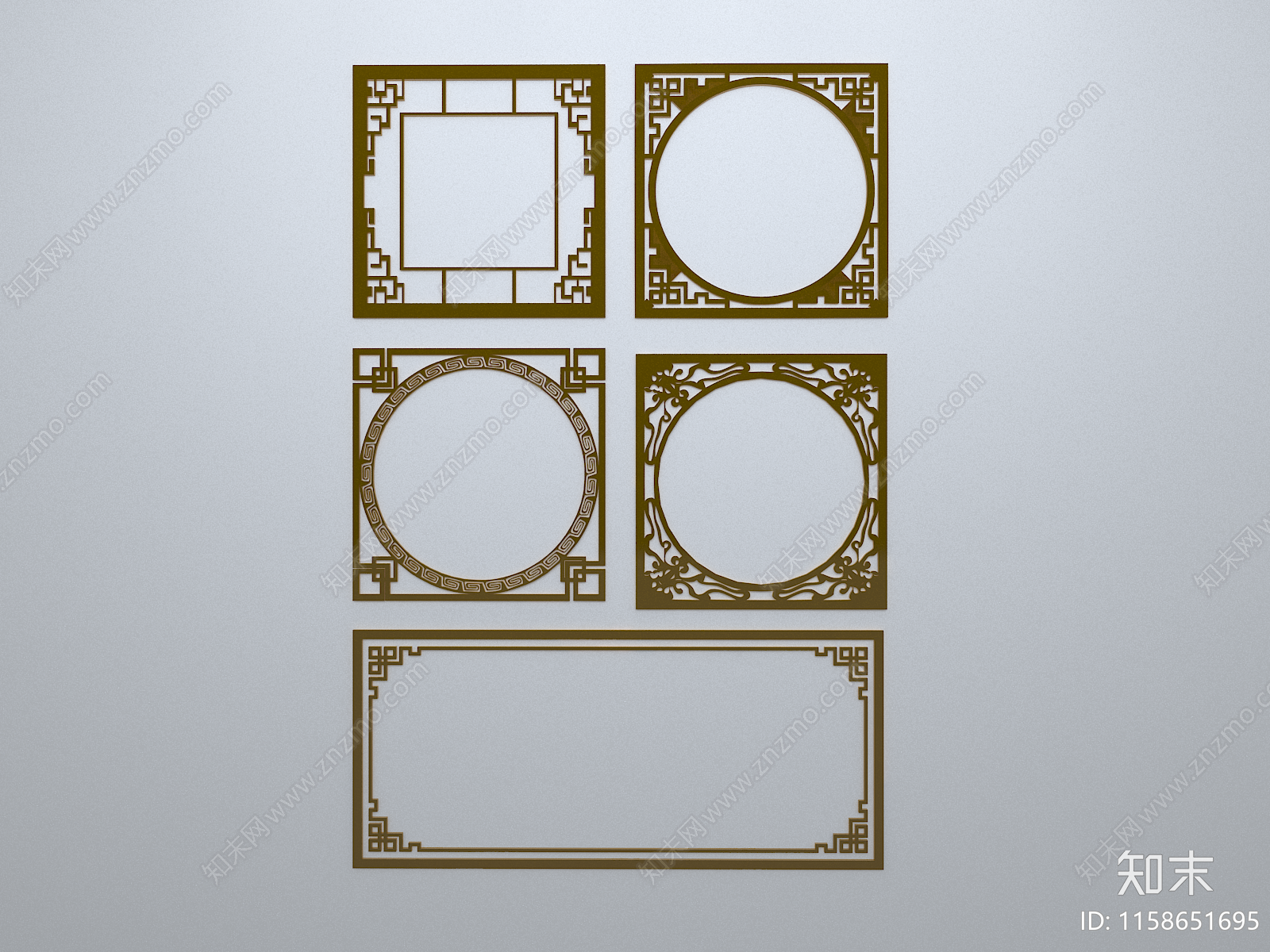 中式窗花3D模型下载【ID:1158651695】