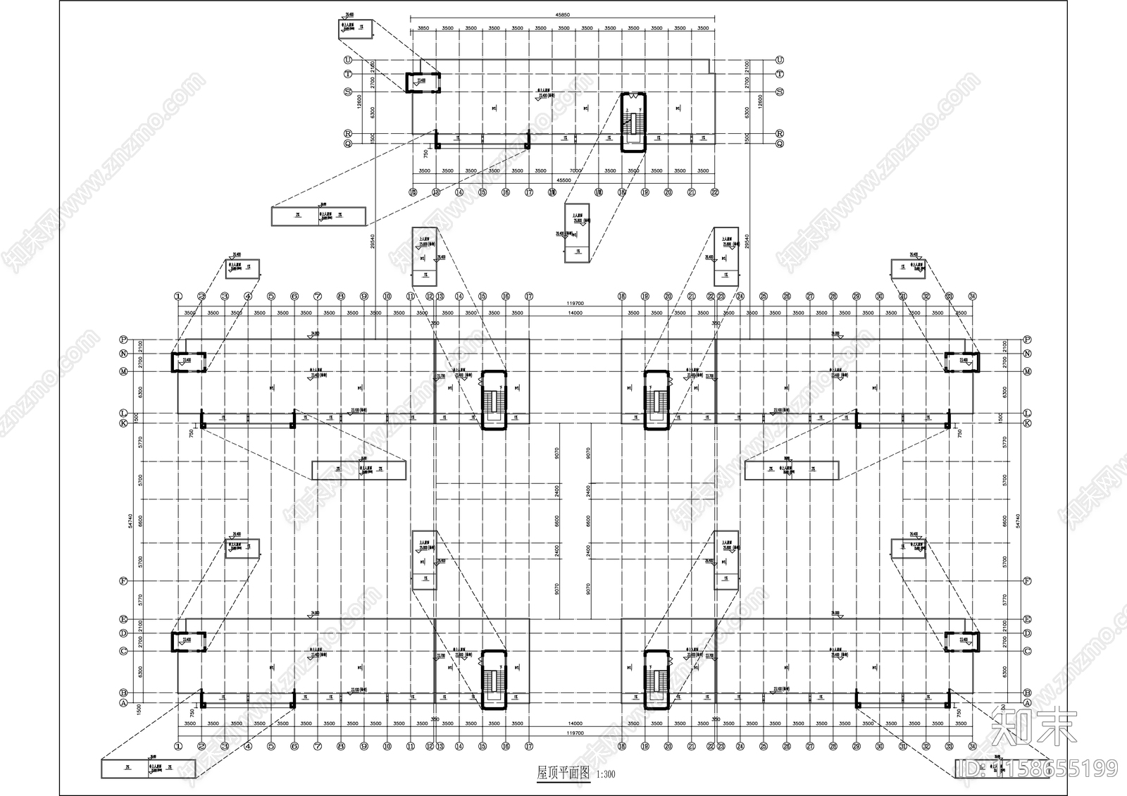 学生宿舍楼建筑图cad施工图下载【ID:1158655199】