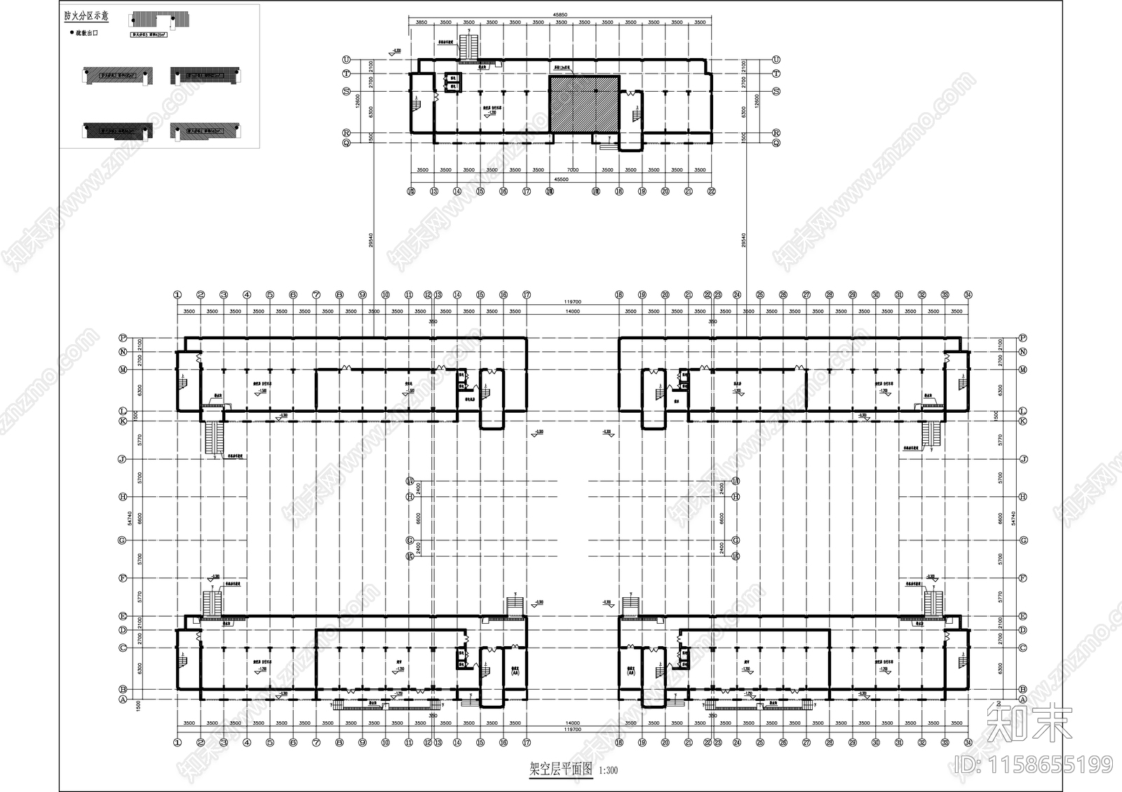 学生宿舍楼建筑图cad施工图下载【ID:1158655199】