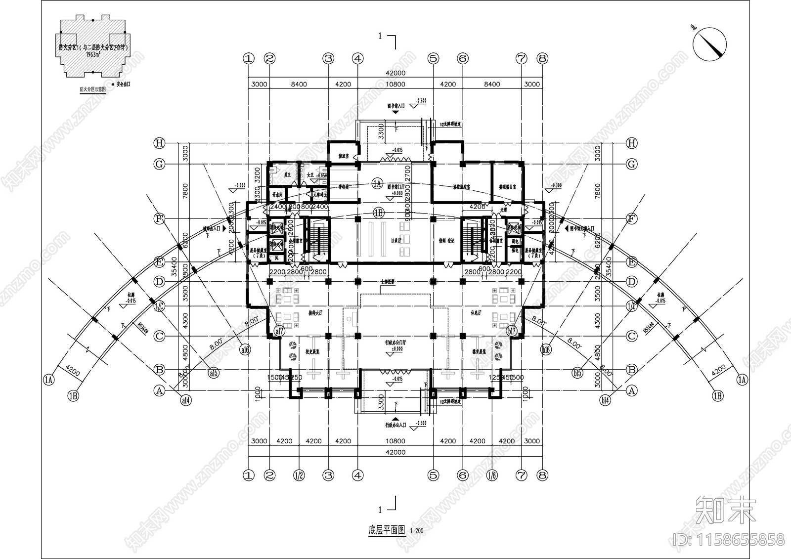 学校艺术楼大报告厅建筑图cad施工图下载【ID:1158655858】