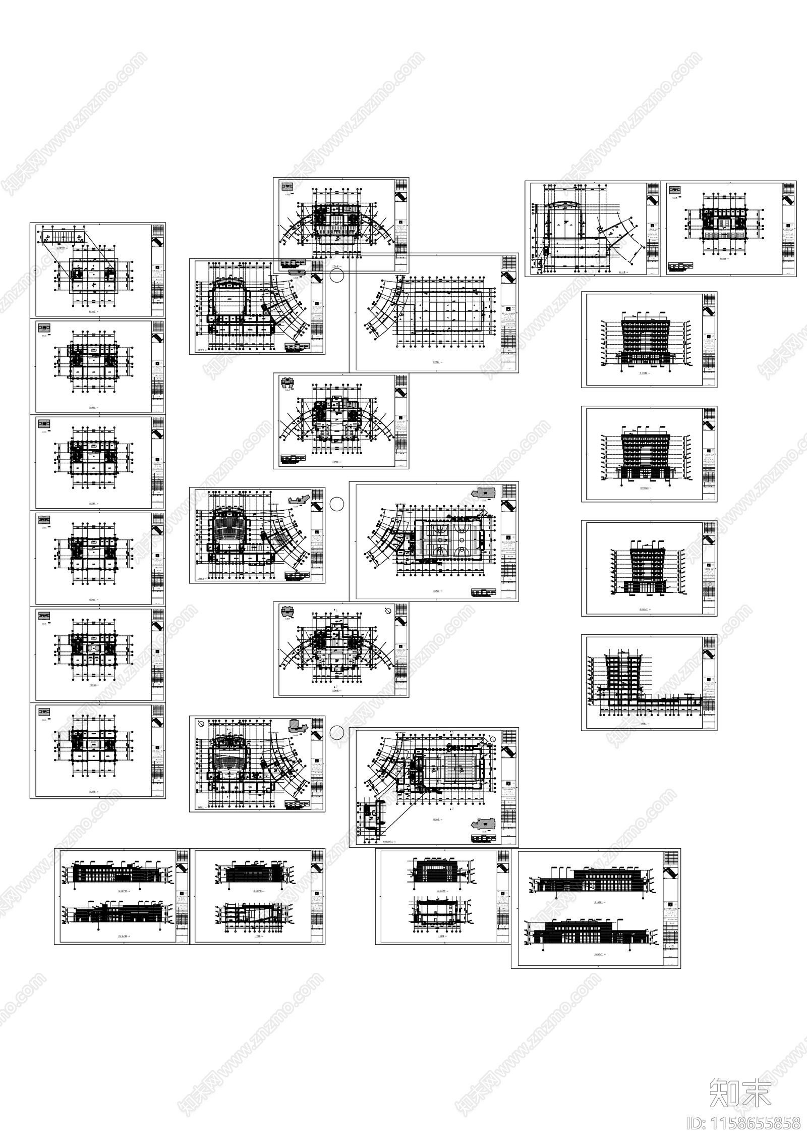 学校艺术楼大报告厅建筑图cad施工图下载【ID:1158655858】