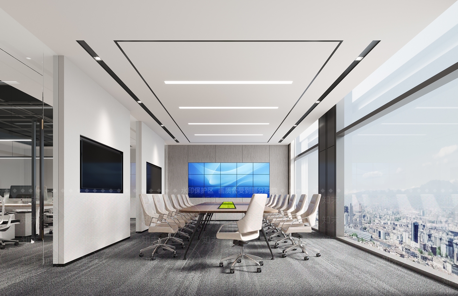 现代会议室3D模型下载【ID:1158657254】