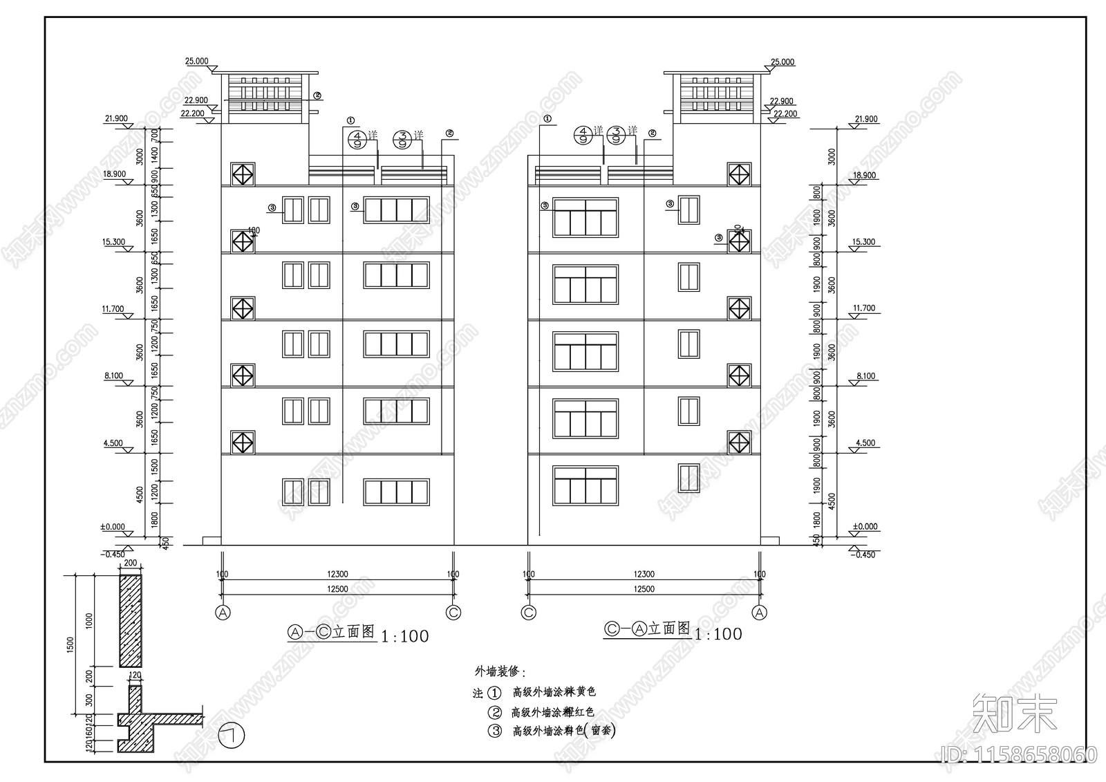 小学教学楼建cad施工图下载【ID:1158658060】