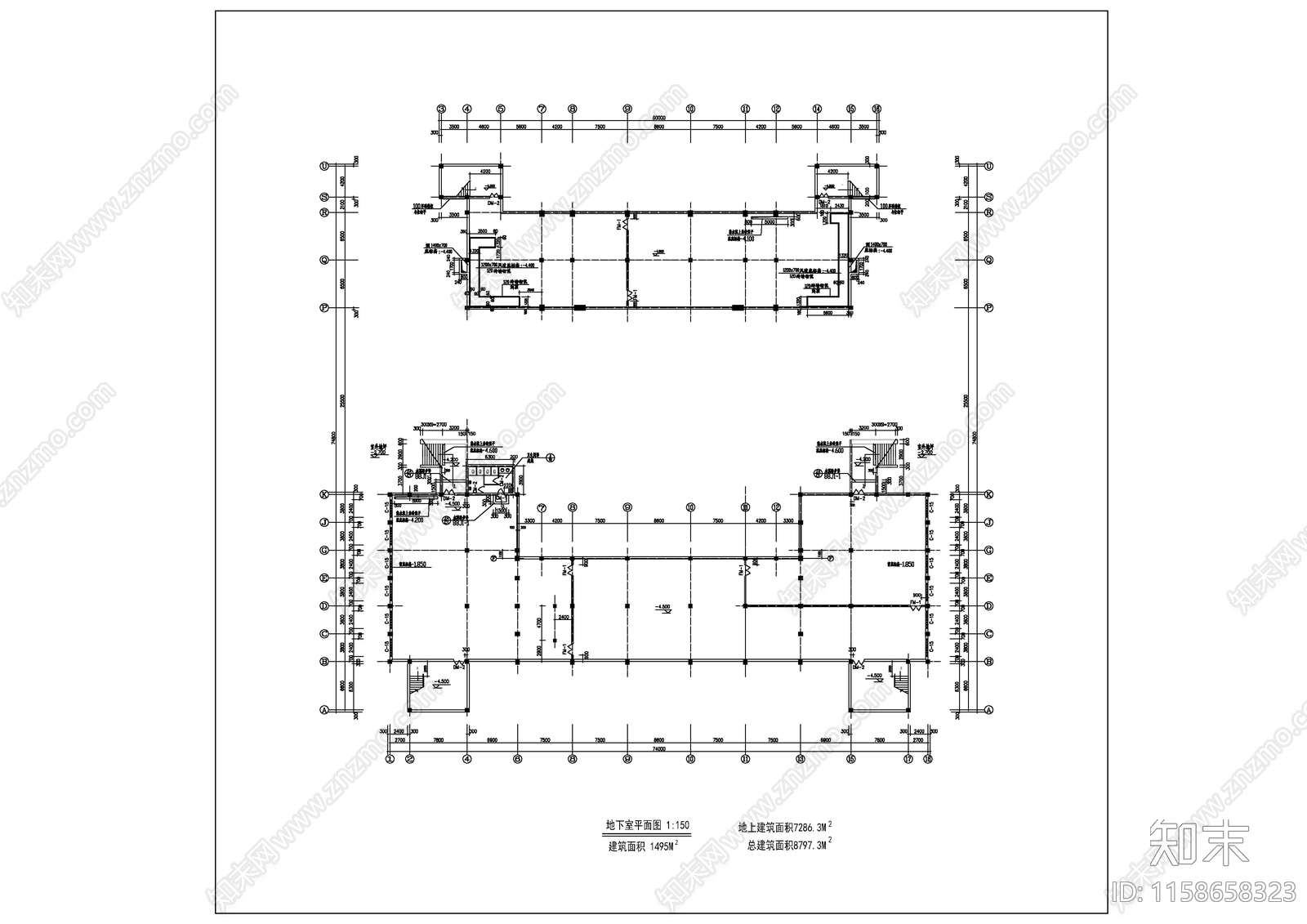 大学礼堂建筑cad施工图下载【ID:1158658323】