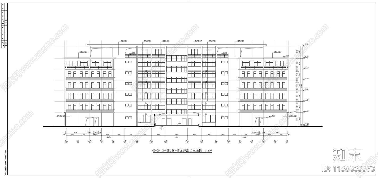 消防大队教学楼cad施工图下载【ID:1158663573】