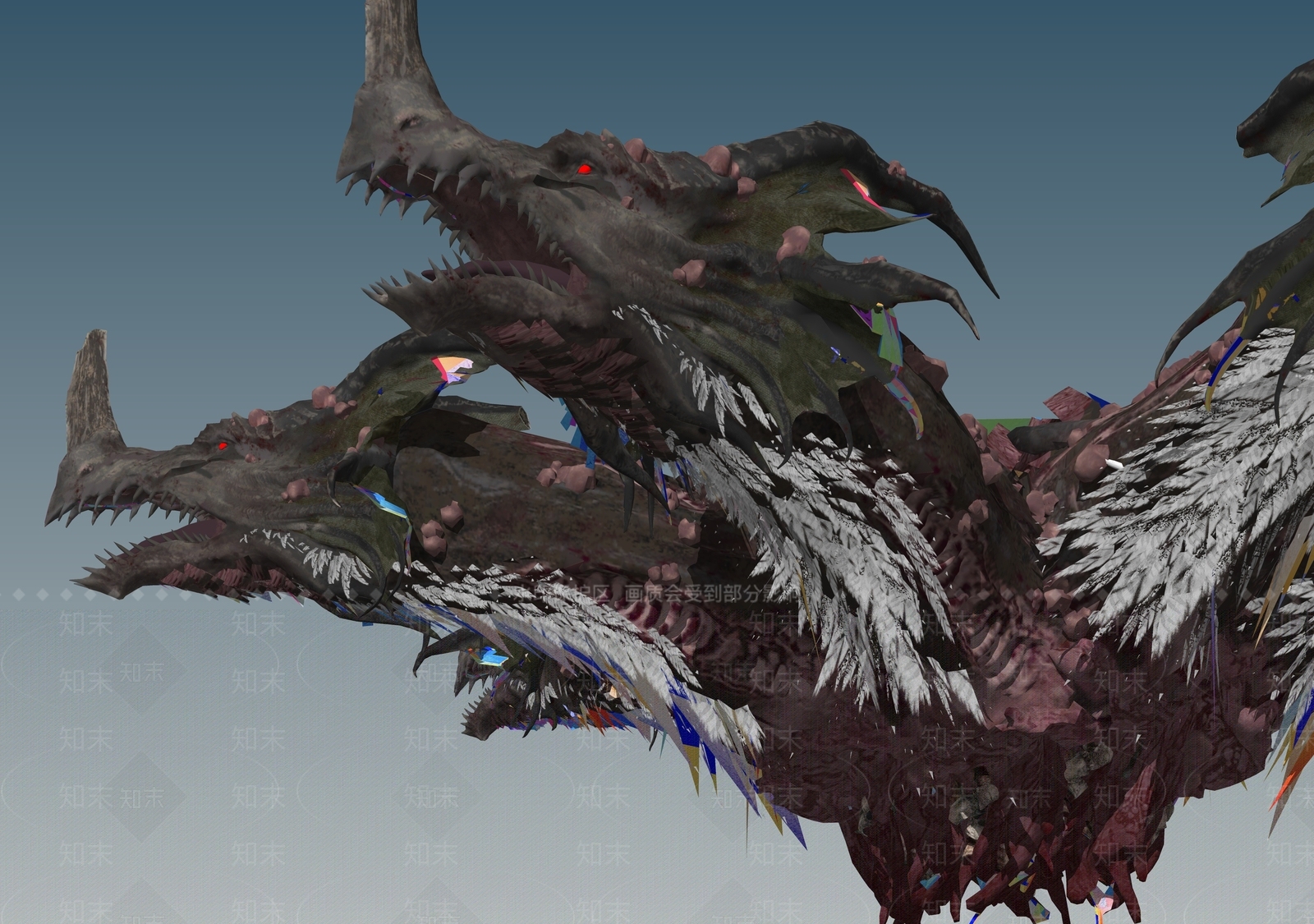 恶龙七龙头九头蛇妖怪SU模型下载【ID:1158664756】