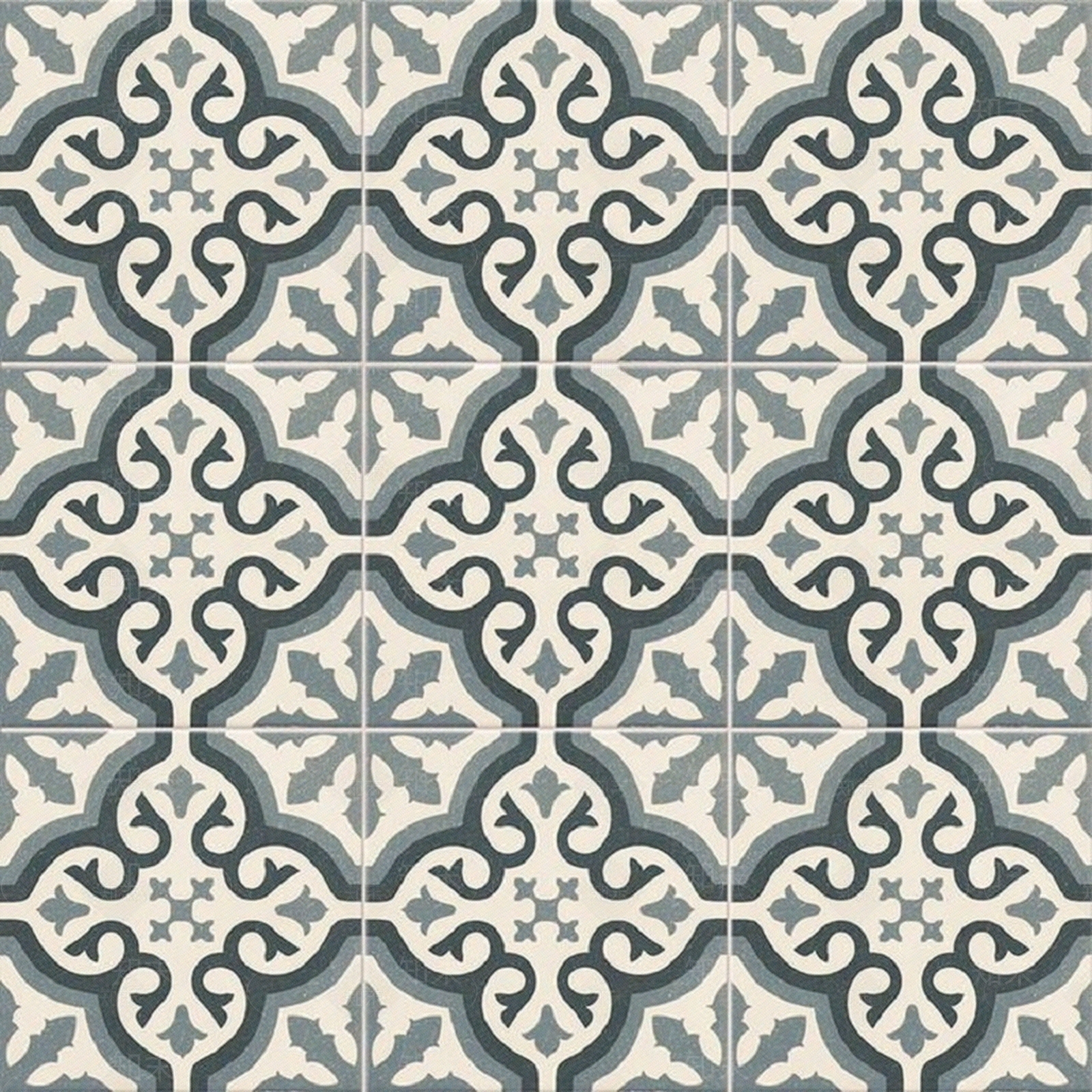 分缝绿色复古花砖贴图下载【ID:1158666253】