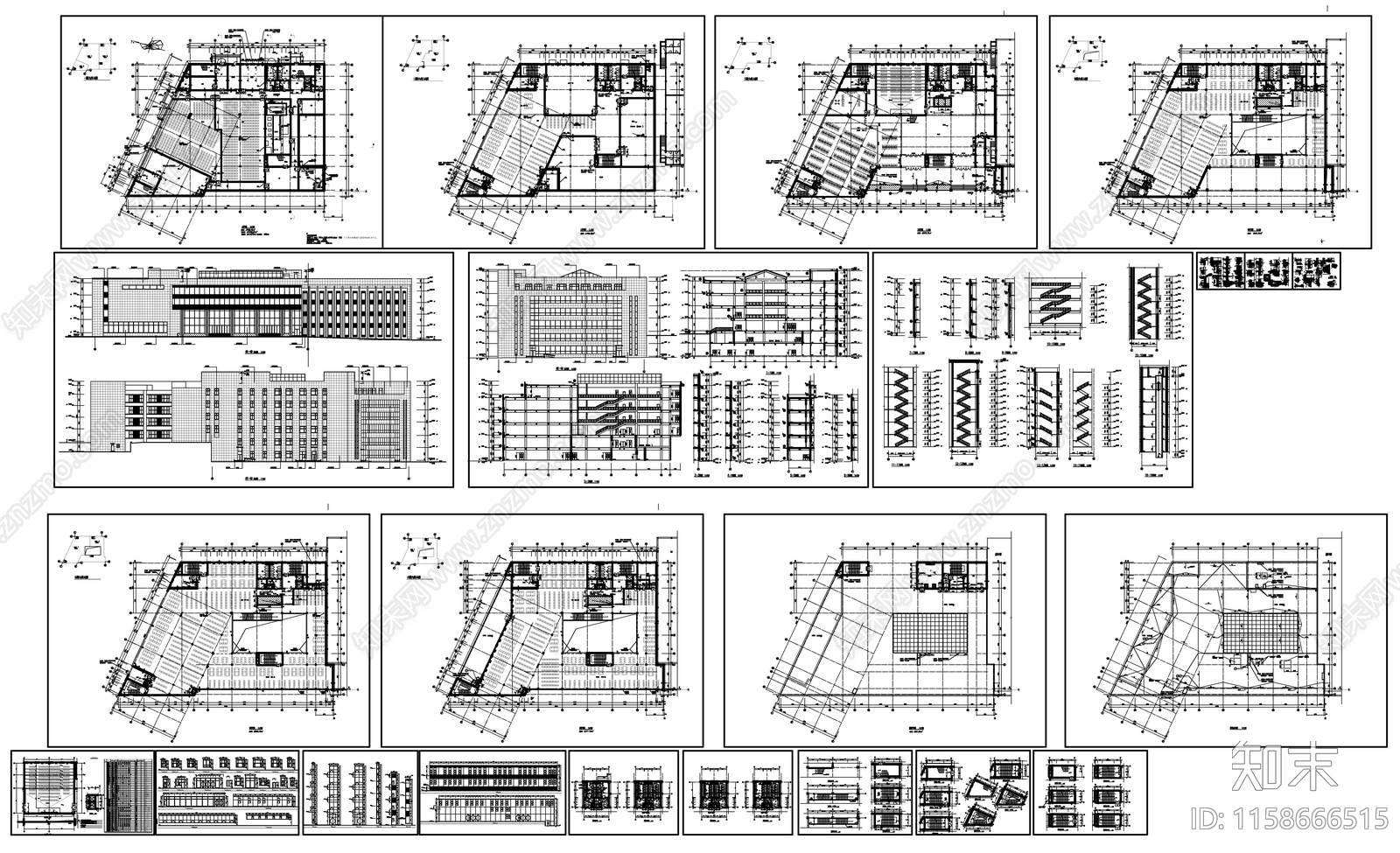 东北某大学图书馆建施工图下载【ID:1158666515】