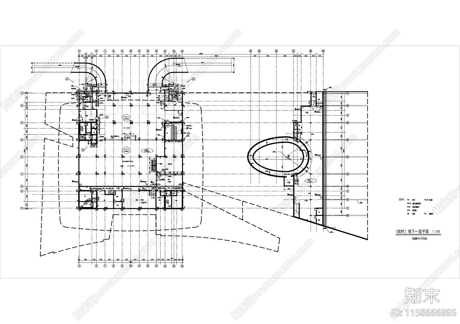 南京某高校图书馆建筑图施工图下载【ID:1158666995】