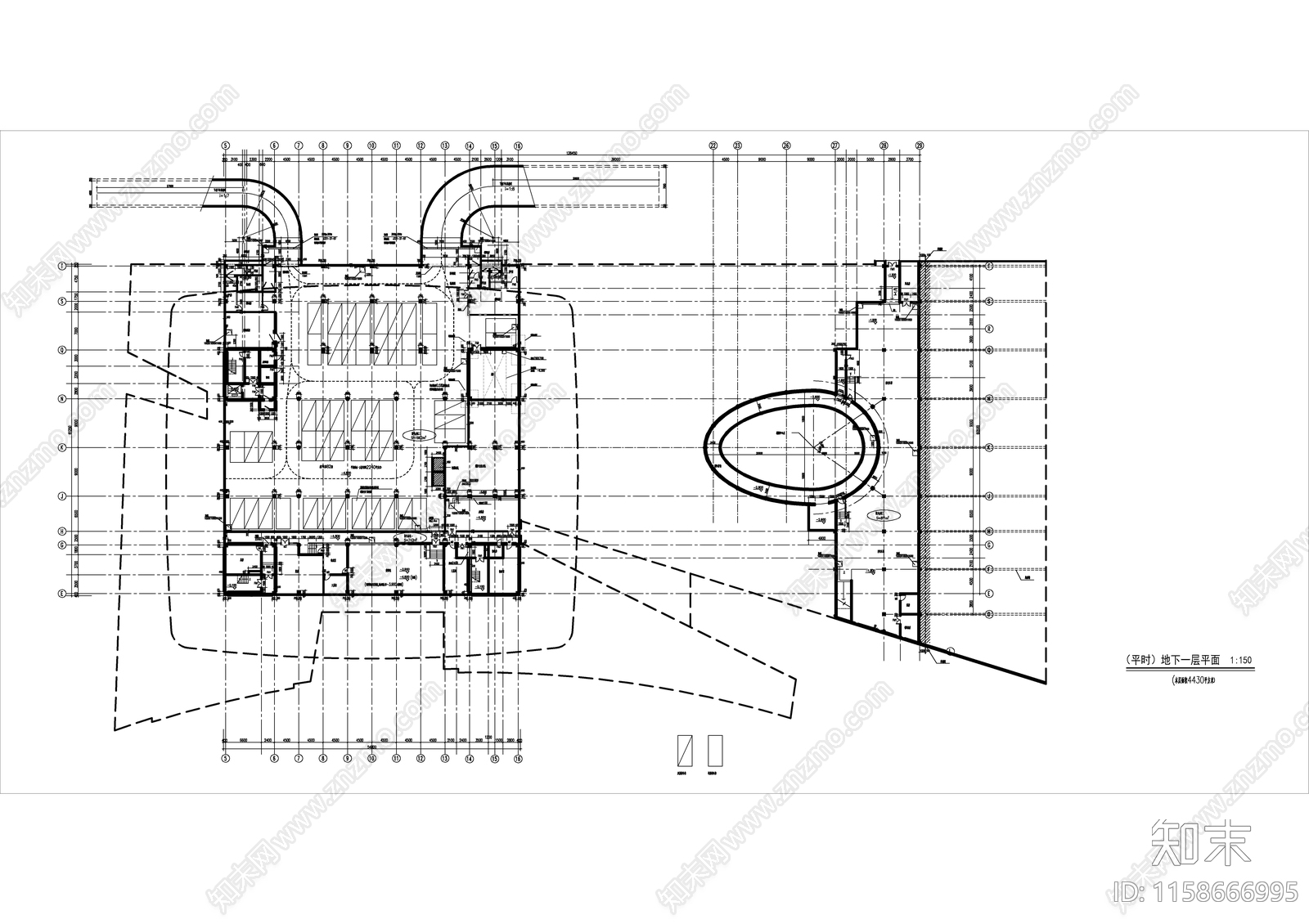 南京某高校图书馆建筑图施工图下载【ID:1158666995】