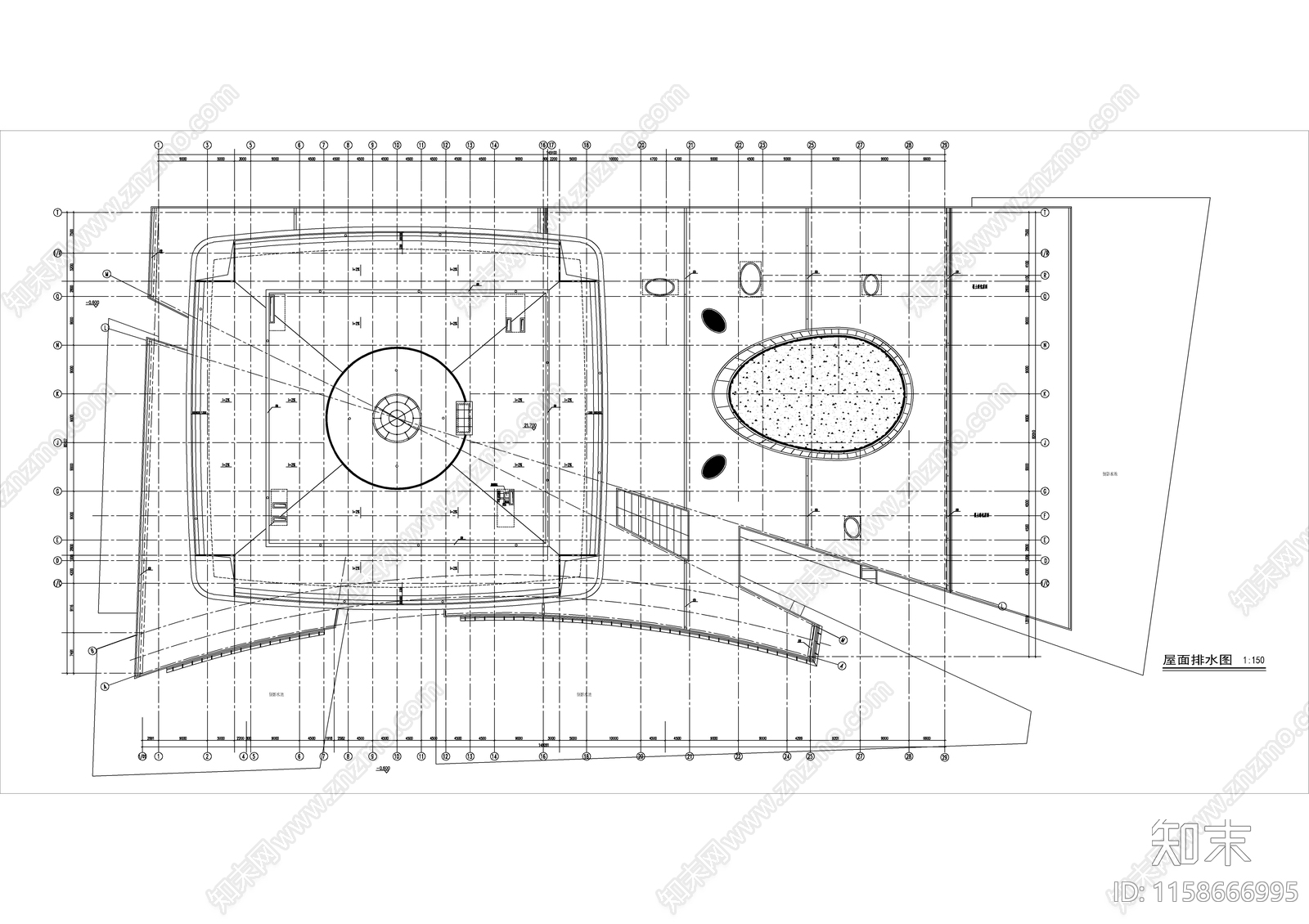 南京某高校图书馆建筑图施工图下载【ID:1158666995】