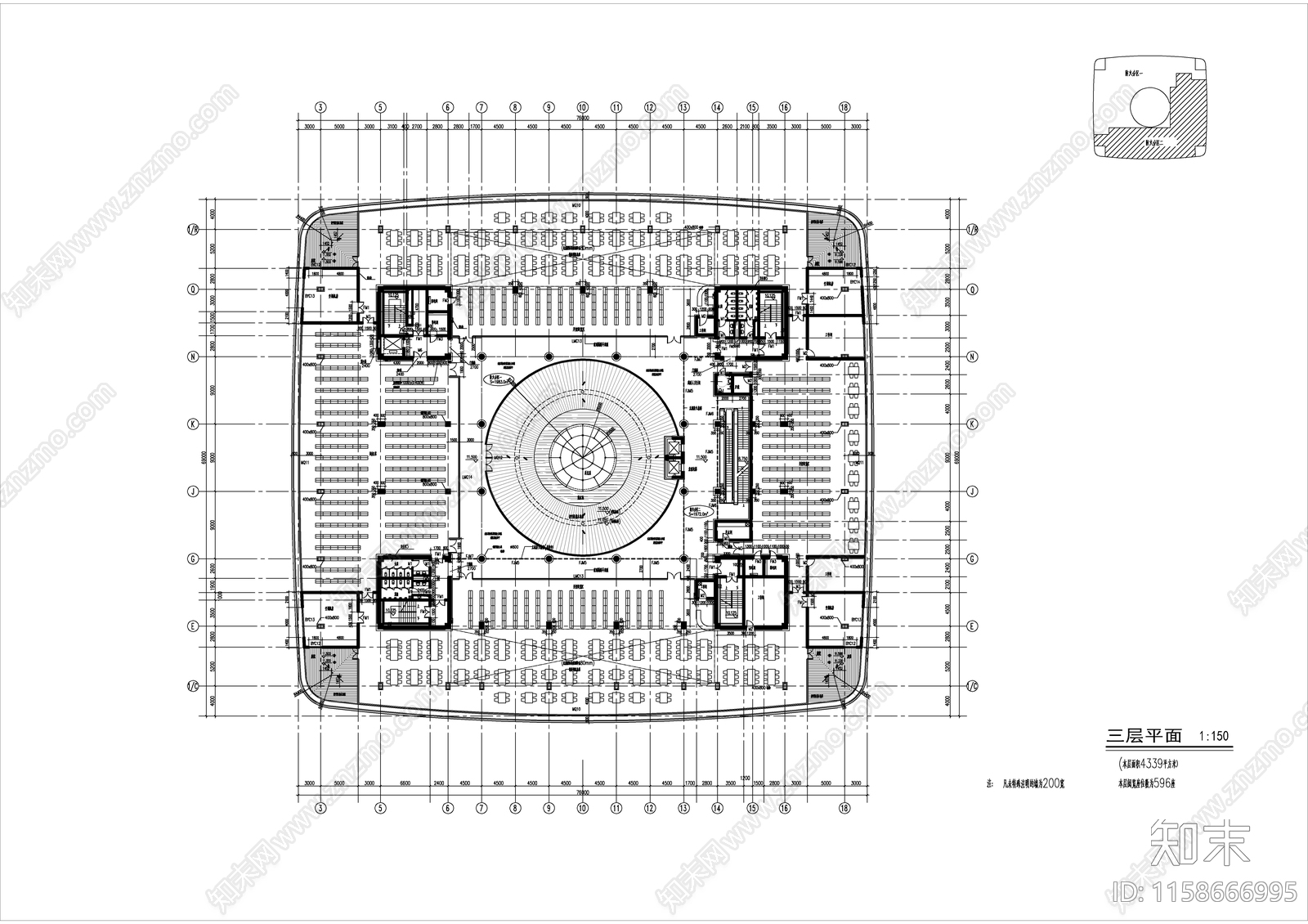 南京某高校图书馆建筑图施工图下载【ID:1158666995】