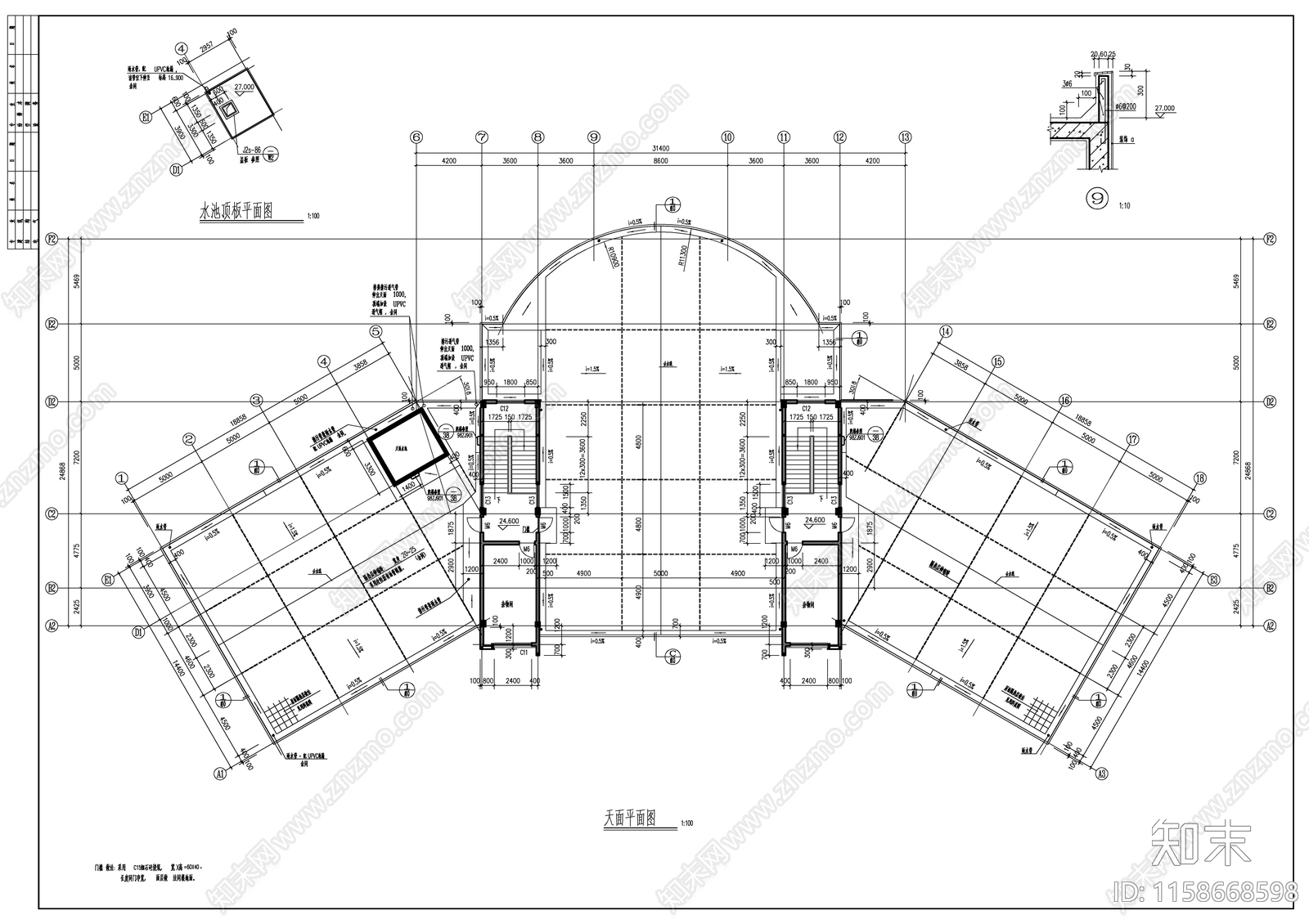 学校图书馆建施工图下载【ID:1158668598】