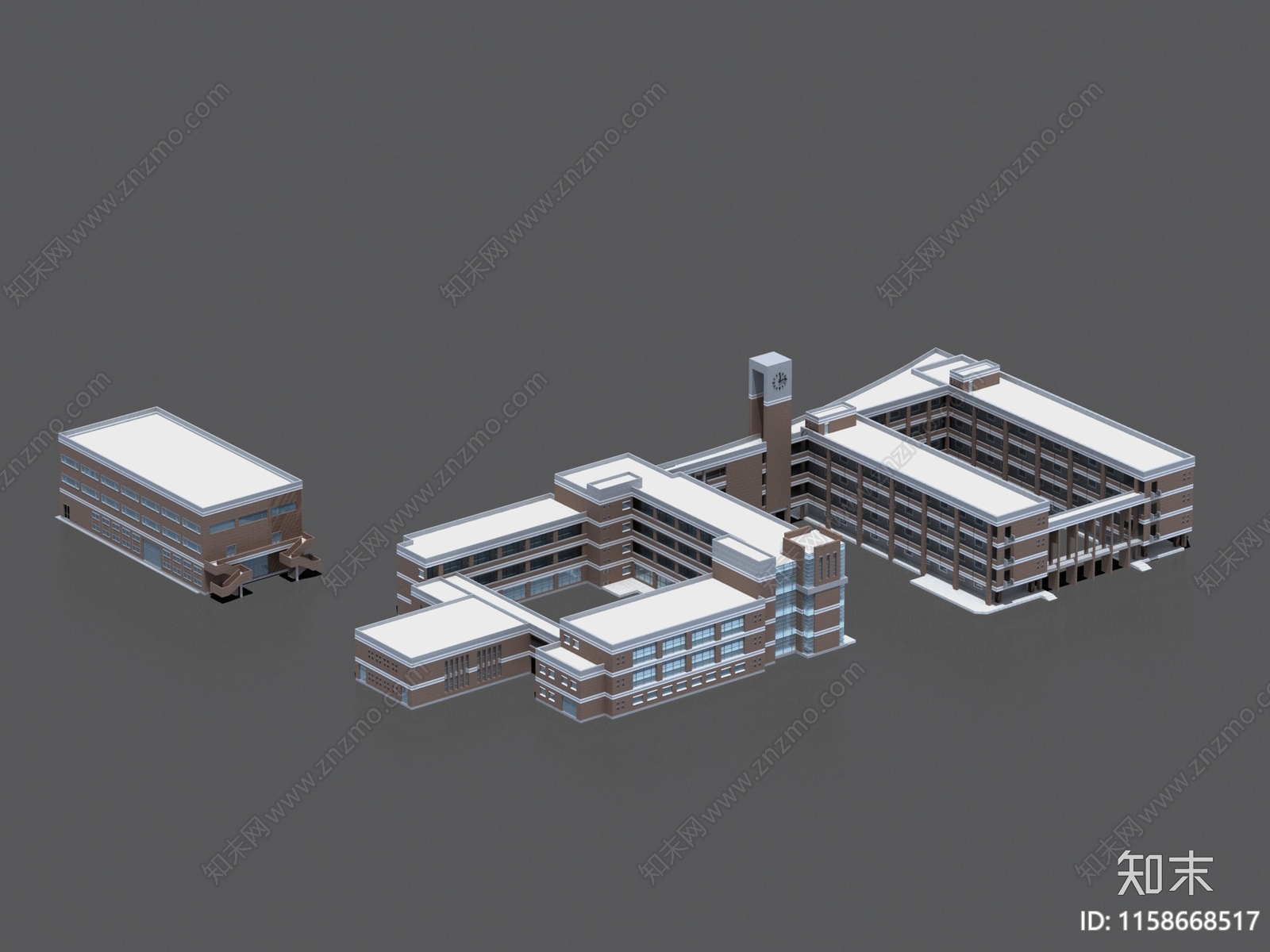 学校大学3D模型下载【ID:1158668517】