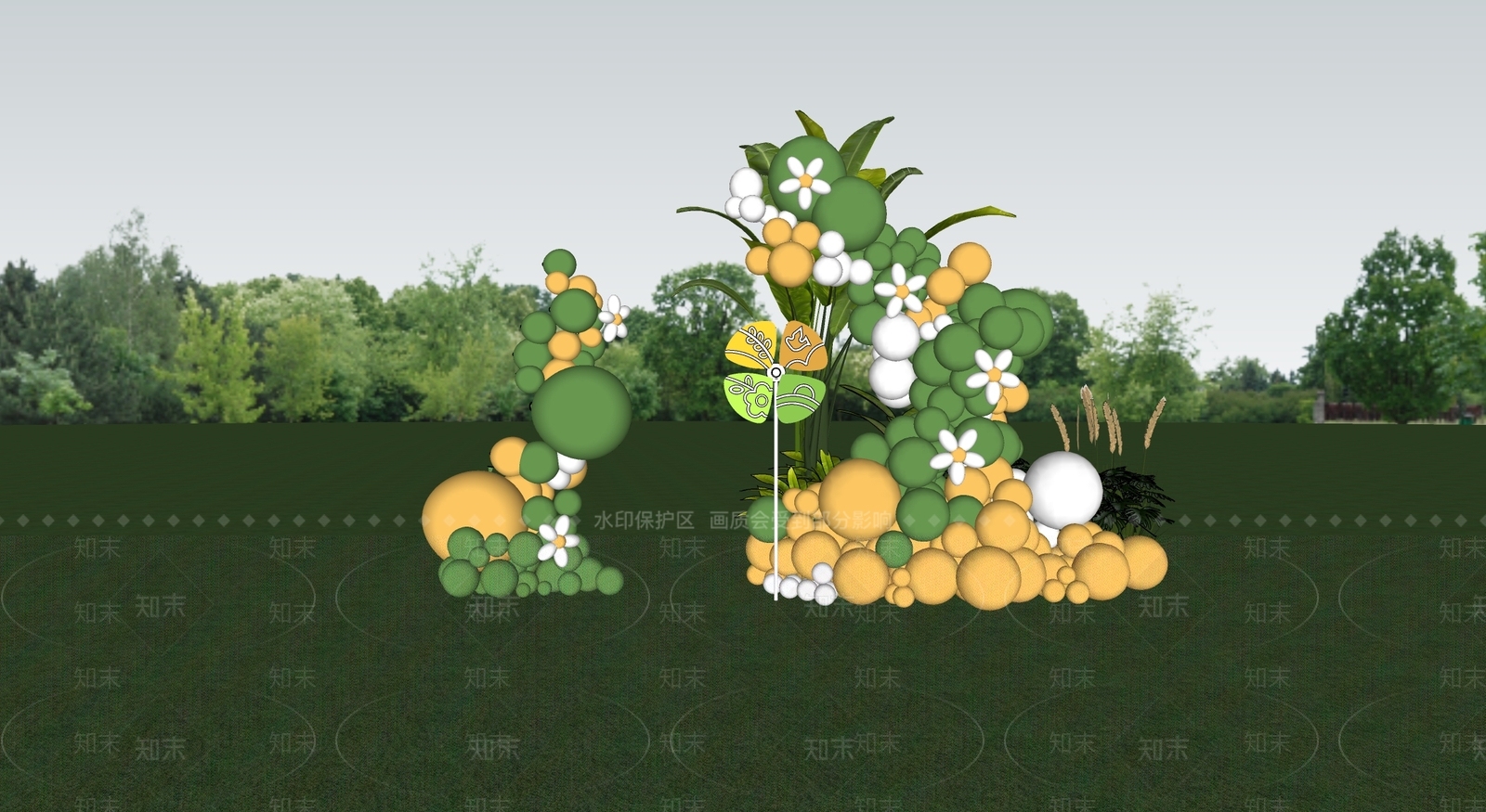 现代美陈SU模型下载【ID:1158670496】