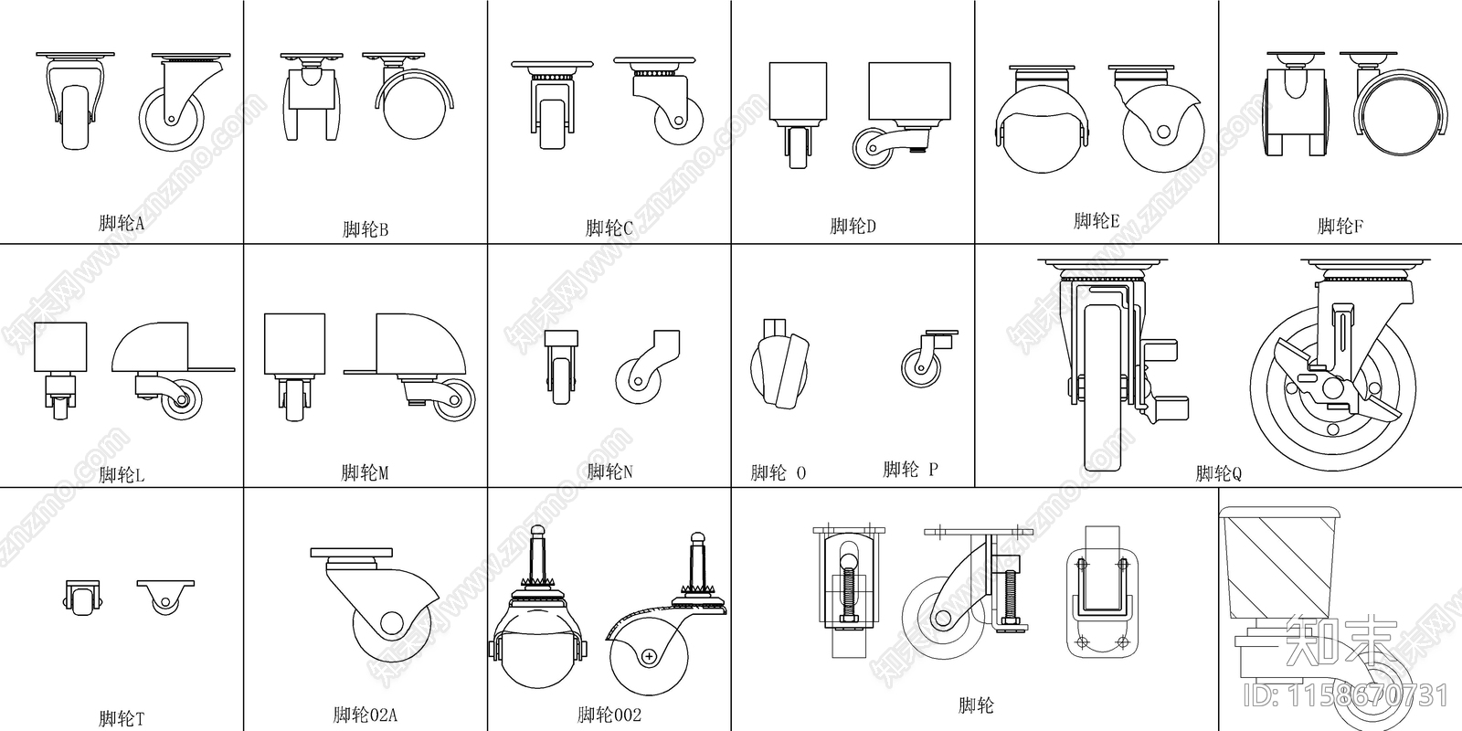 常用五金施工图下载【ID:1158670731】