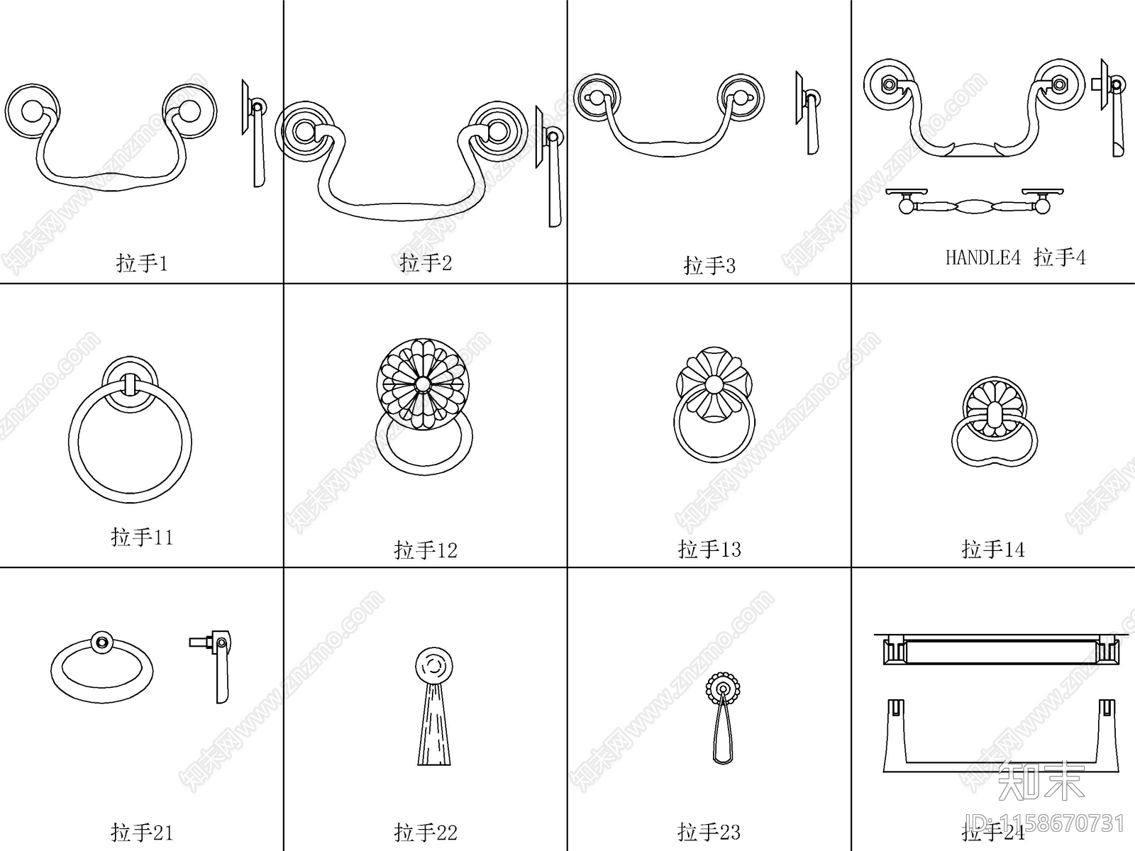 常用五金施工图下载【ID:1158670731】