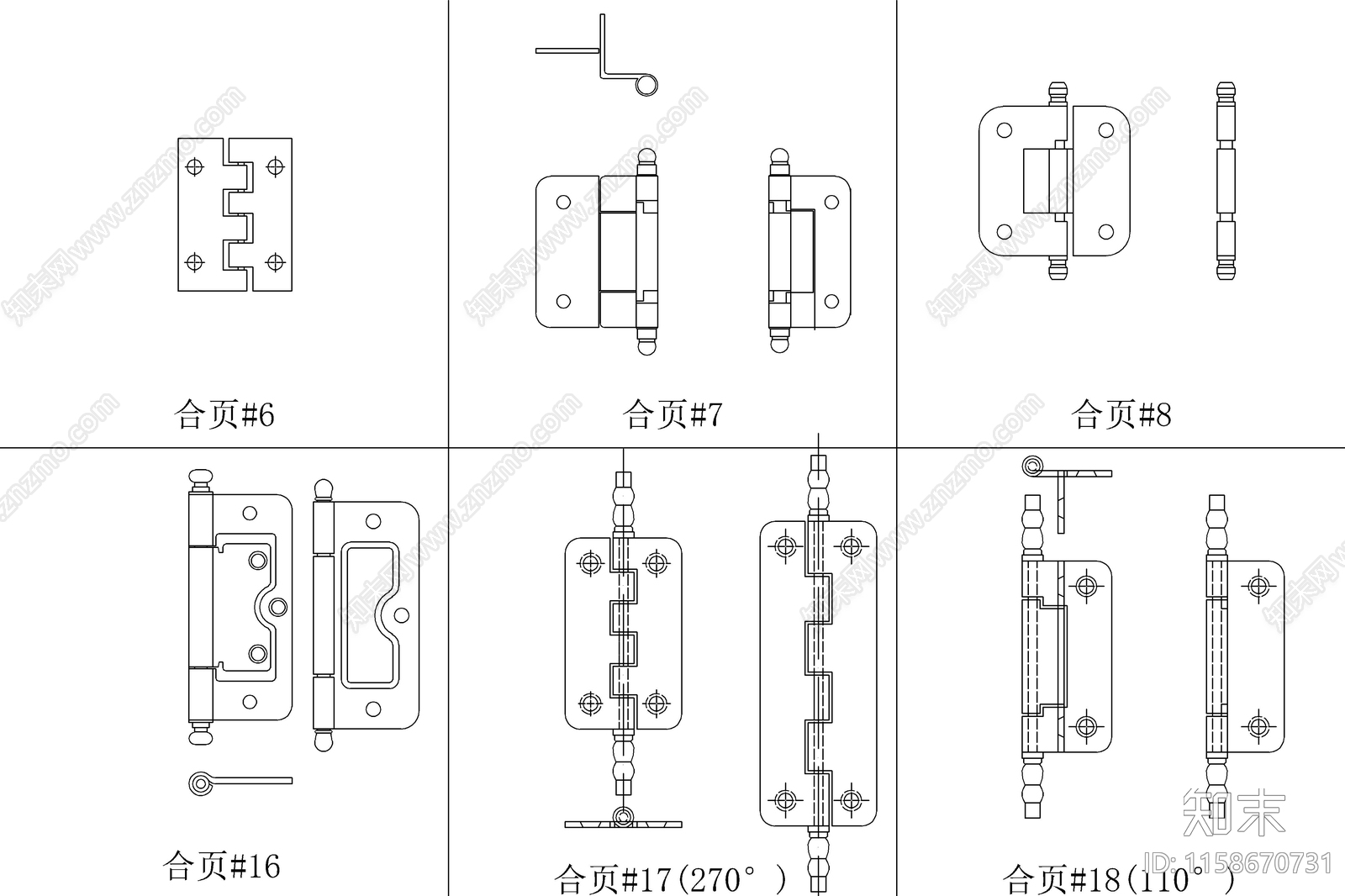 常用五金施工图下载【ID:1158670731】