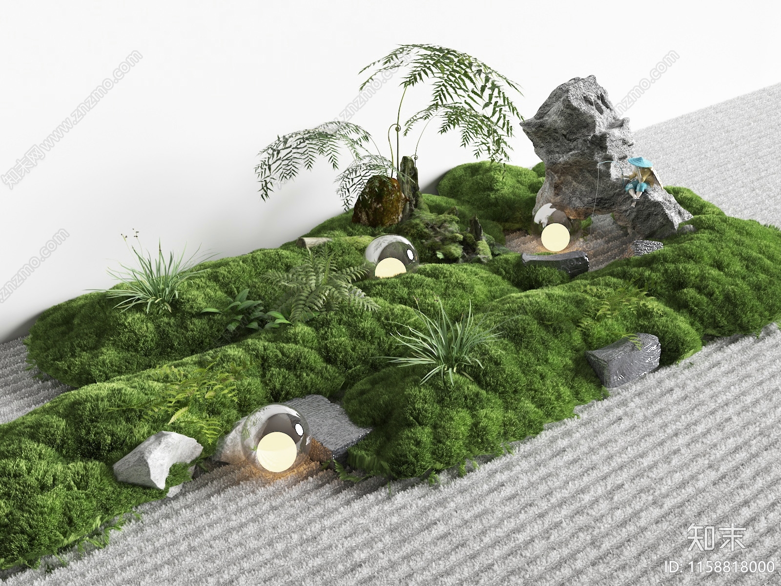现代景观苔藓3D模型下载【ID:1158818000】