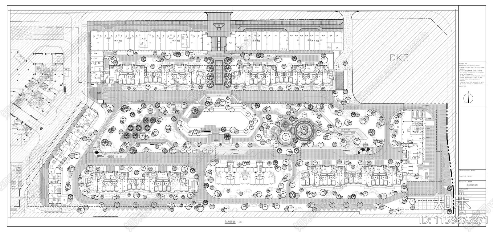 现代居住区植物配置cad施工图下载【ID:1158675871】