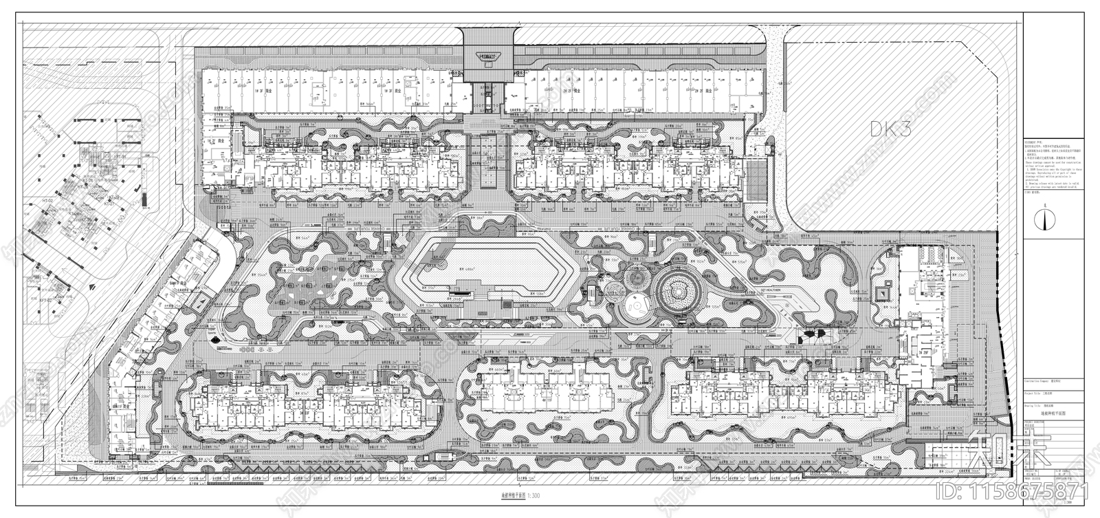 现代居住区植物配置cad施工图下载【ID:1158675871】