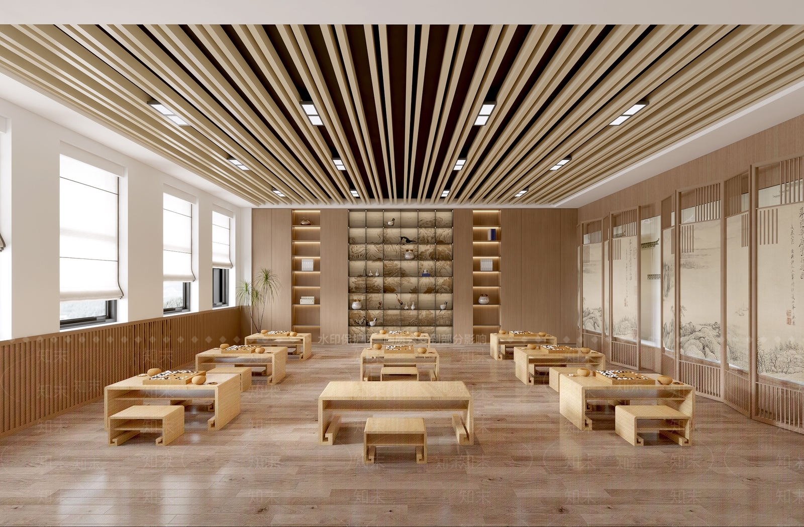 新中式棋室3D模型下载【ID:1158680734】