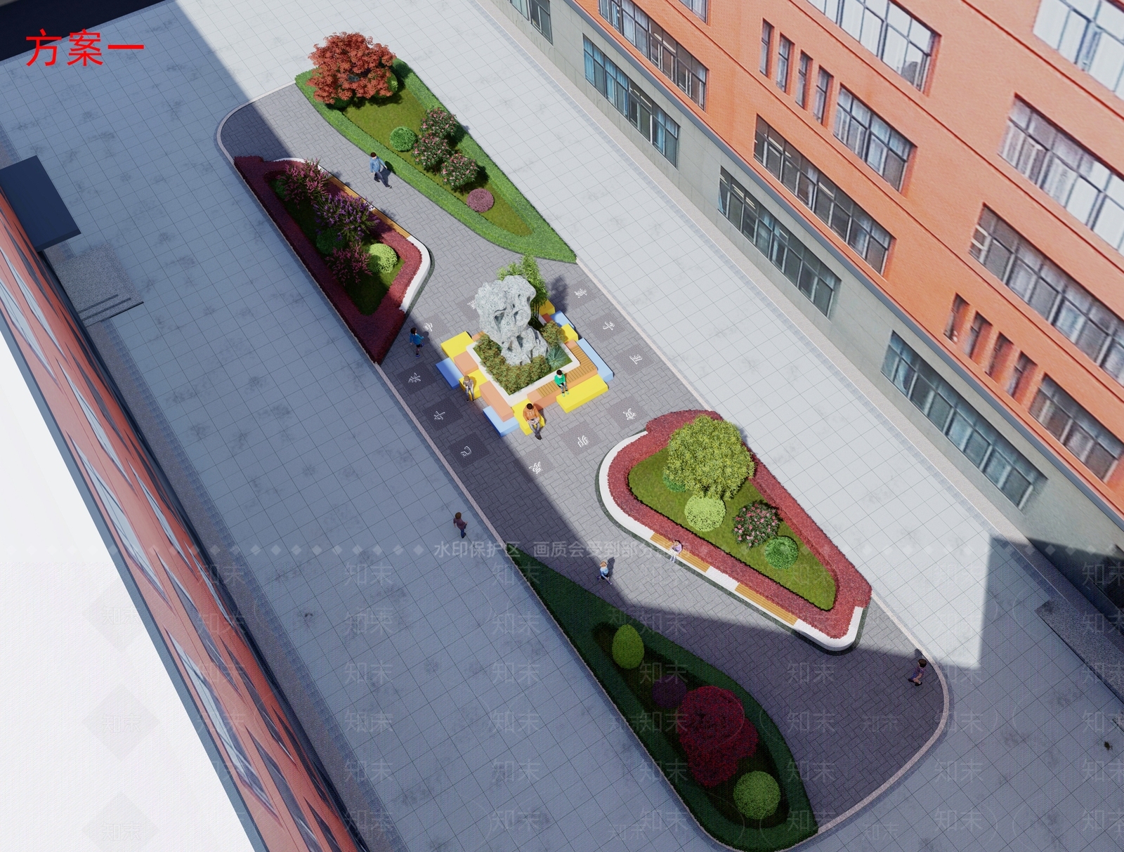 现代校园景观SU模型下载【ID:1158817577】