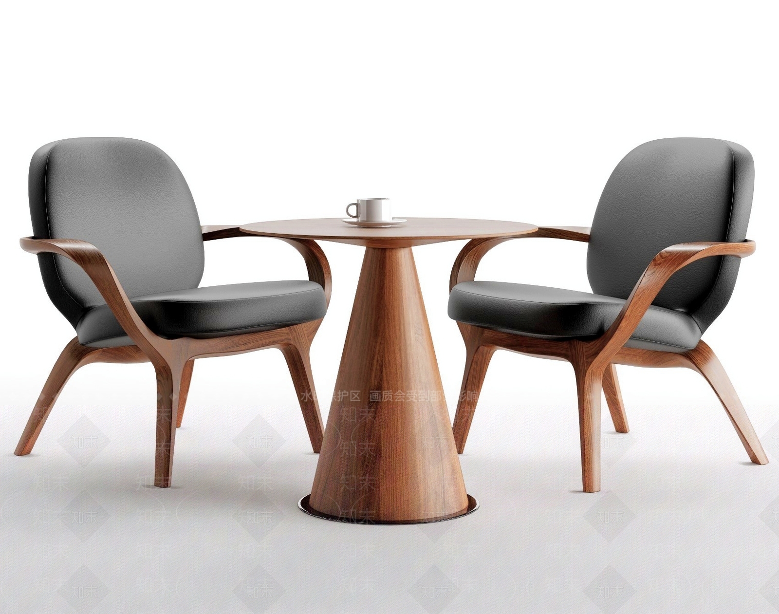 poltrona现代休闲桌椅组合3D模型下载【ID:1158685470】