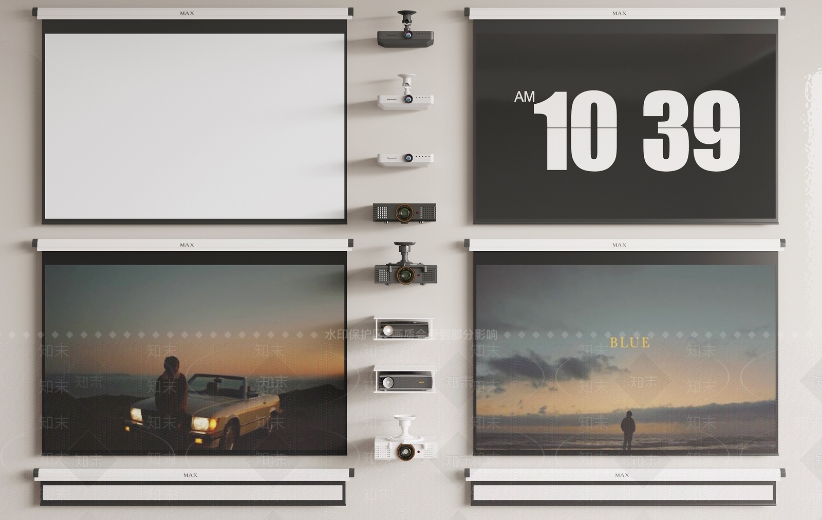 现代投影仪3D模型下载【ID:1158685894】