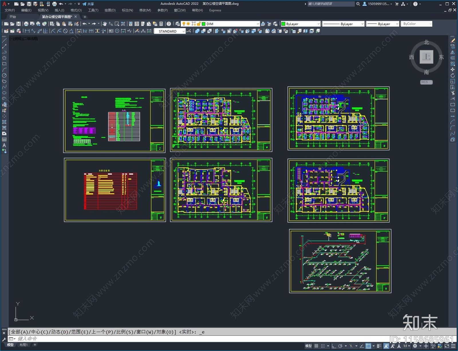 某办公楼空调平面图施工图下载【ID:1158685961】