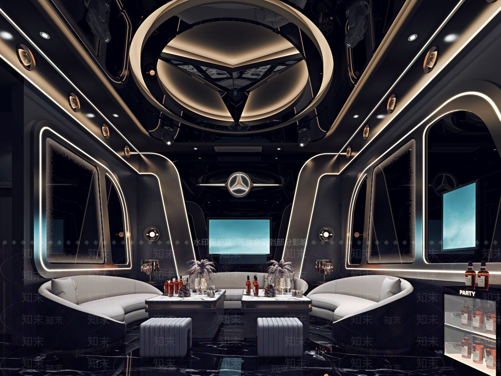 现代轻奢KTV包间包房3D模型下载【ID:1158687461】