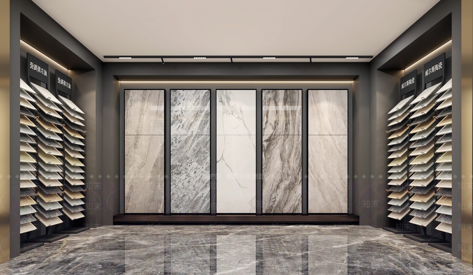 瓷砖材料展厅3D模型下载【ID:1158688884】