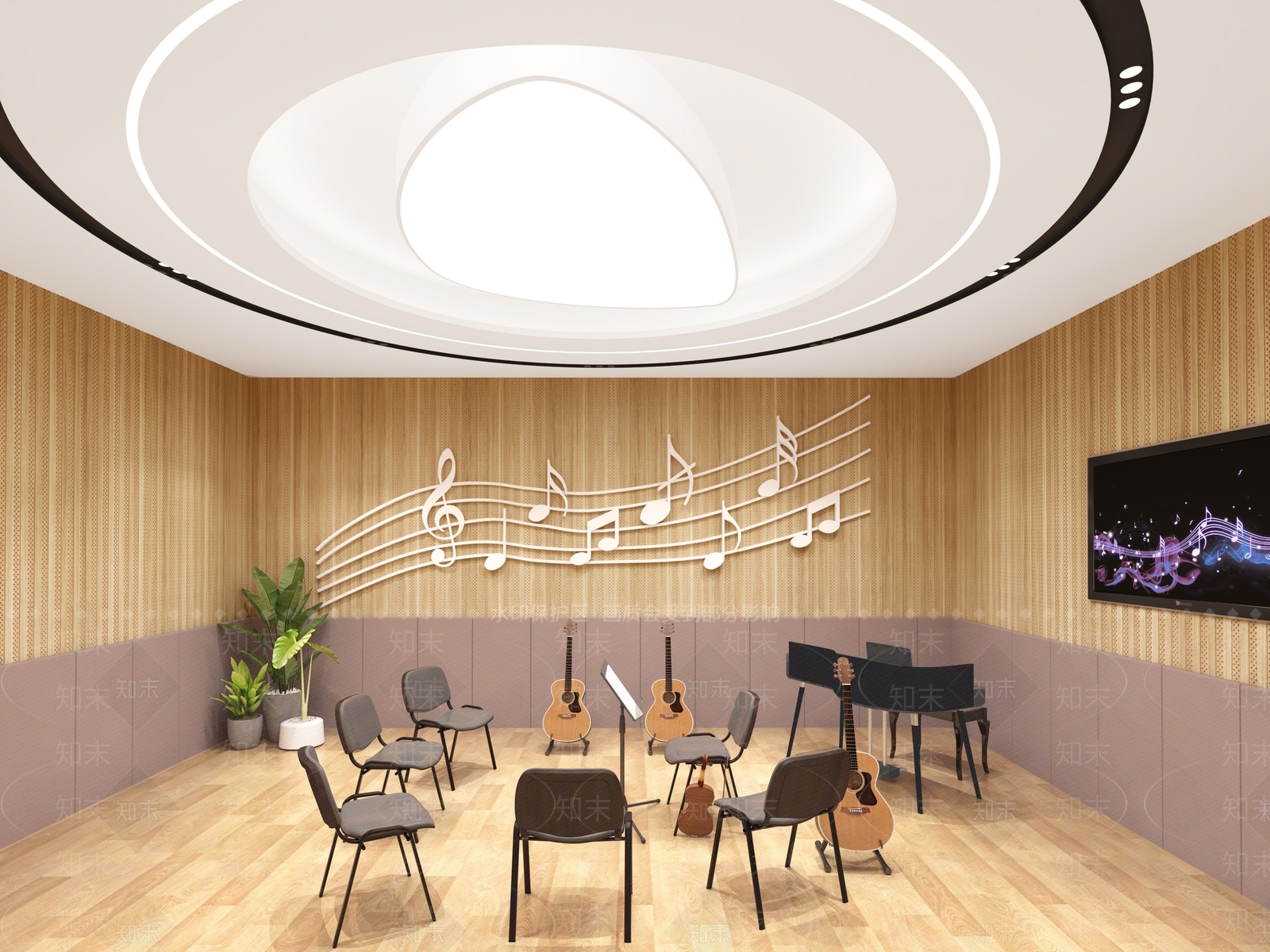 现代演奏室3D模型下载【ID:1158692996】