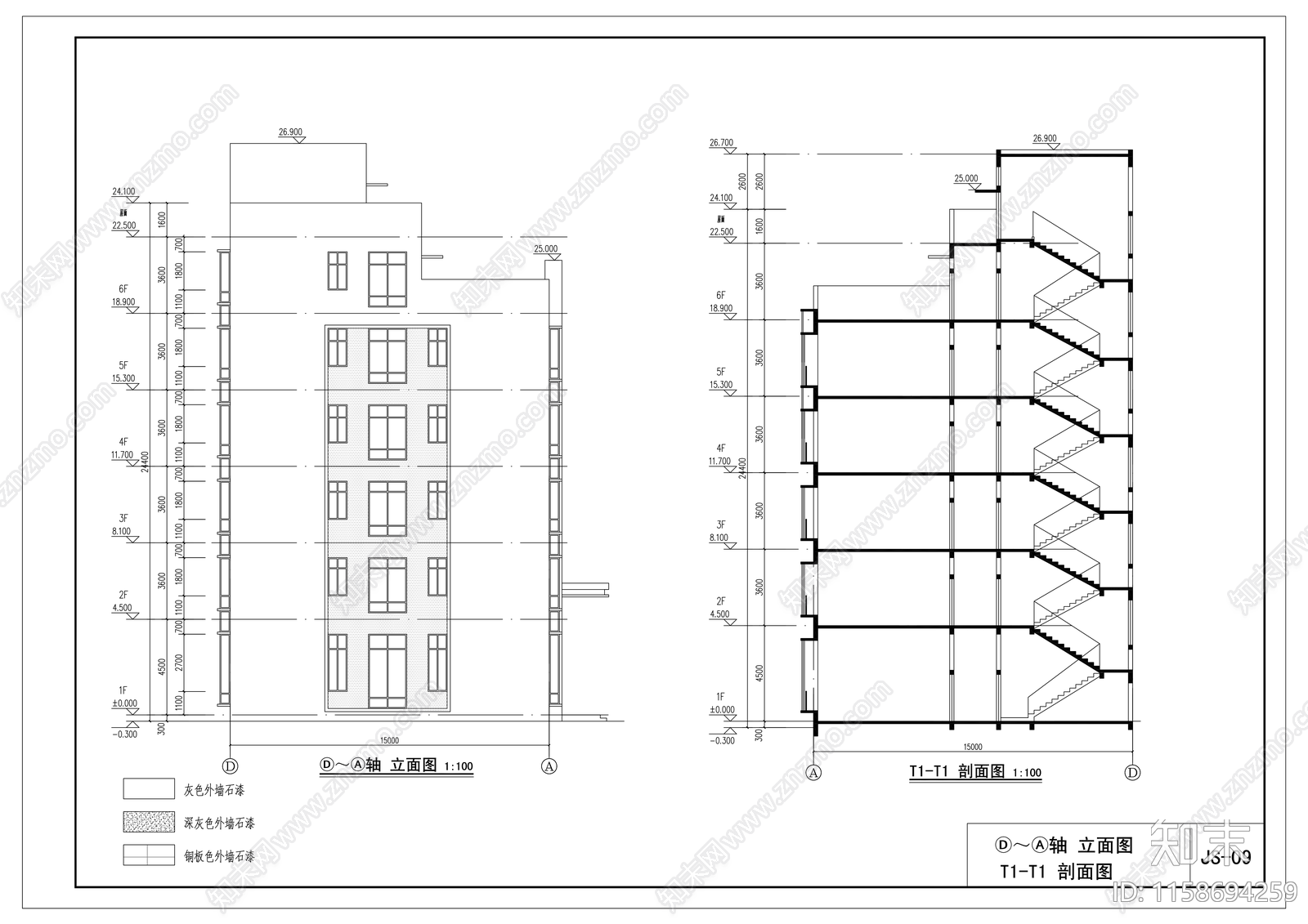 科技楼cad施工图下载【ID:1158694259】